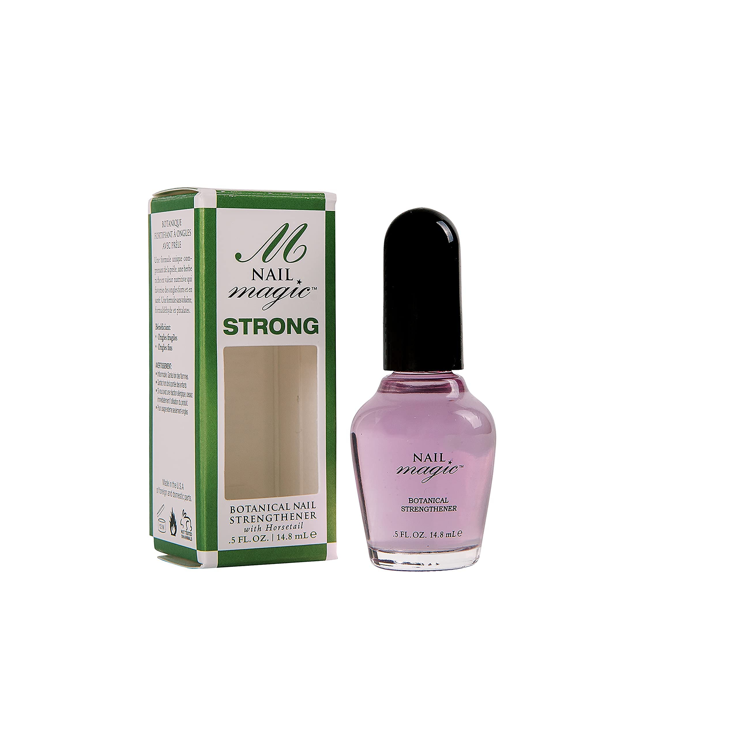 Nail Magic Strong Botanical Nail Strengthener,Conditioner w/horsetail, rich in silica, nutrients, vegan, cruelty free, helps spl