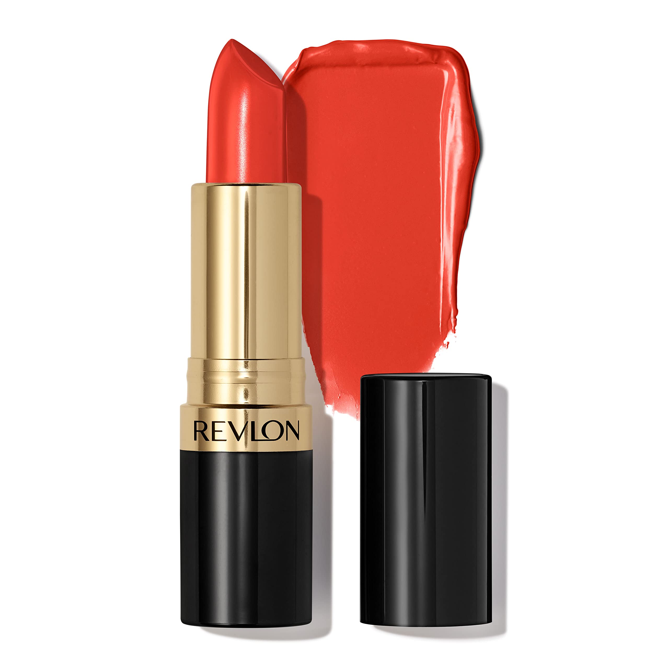 REVLON Lipstick, Super Lustrous Lipstick, Creamy Formula For Soft, Fuller-Looking Lips, Moisturized Feel in Reds & Corals, Kiss 