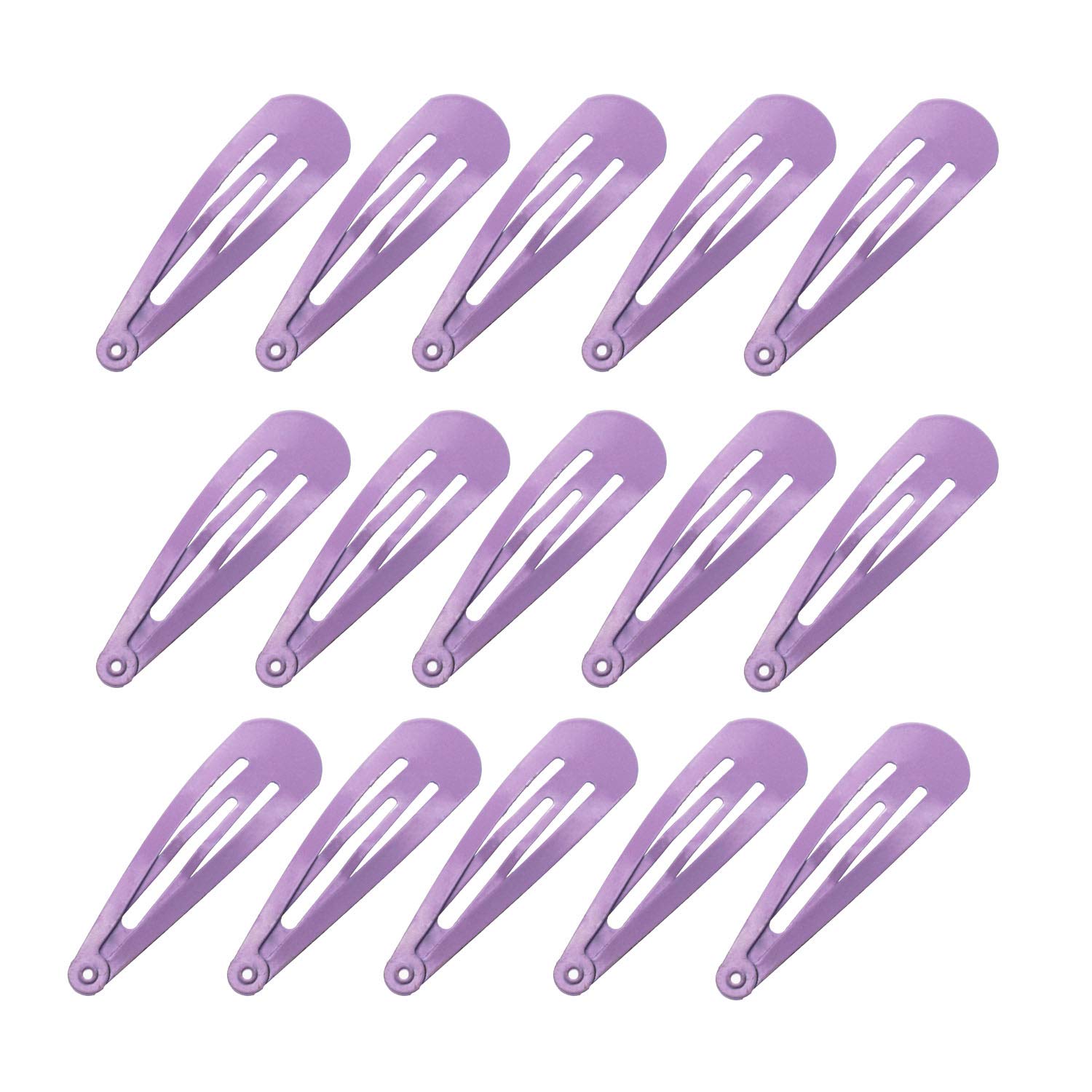 Motanar 50 Pack of Snap Hair Clips Hair Barrettes for Kids, Girls and Women, 50 mm (Light Purple)