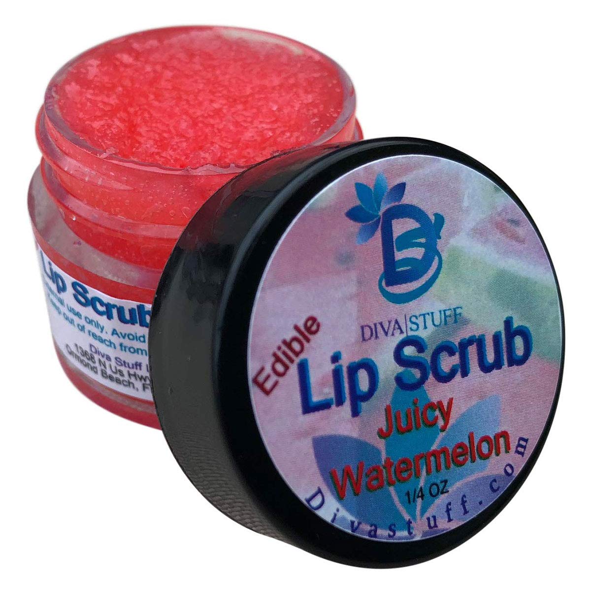 Diva Stuff Ultra Hydrating Lip Scrub For Soft Lips, Gentle Exfoliation, Moisturizer & Conditioner, Juicy Watermelon -  Oz (Made