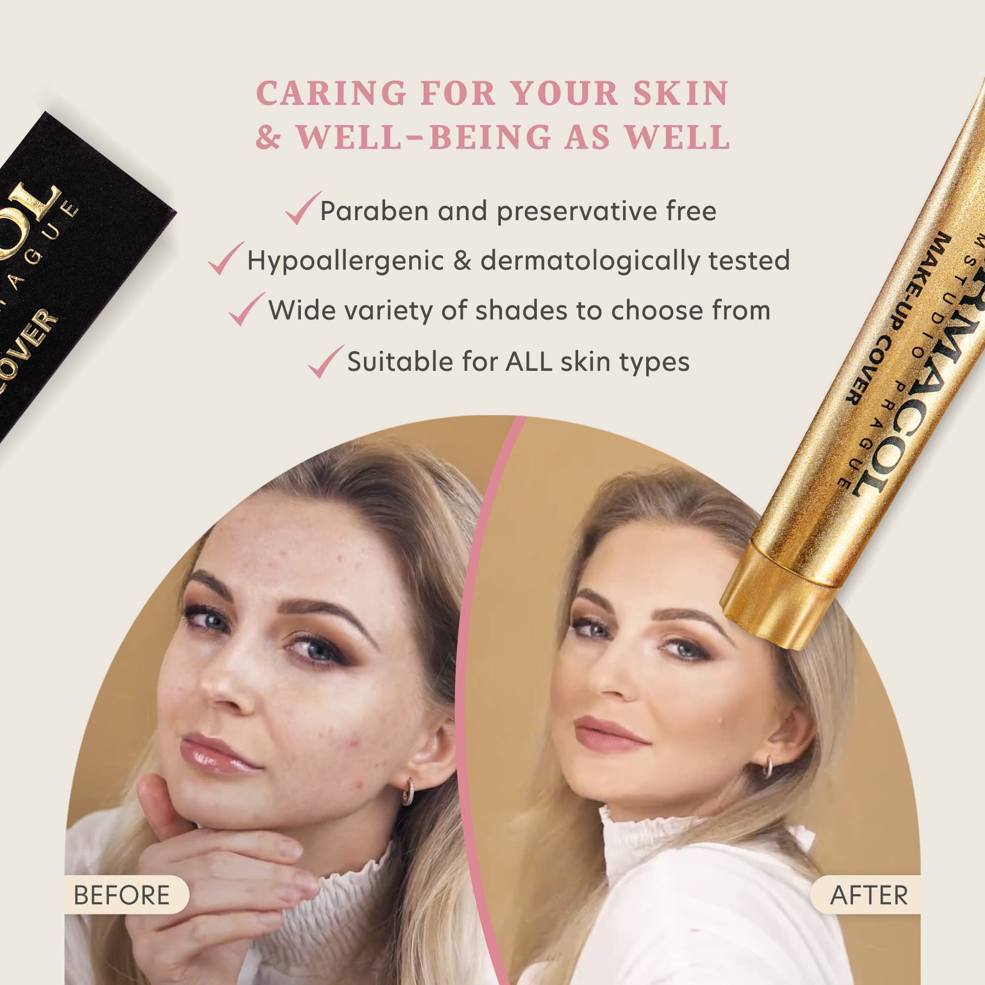 Dermacol - Full Coverage Foundation, Liquid Makeup Matte Foundation With Spf 30, Waterproof Foundation For Oily Skin, Acne, & Un
