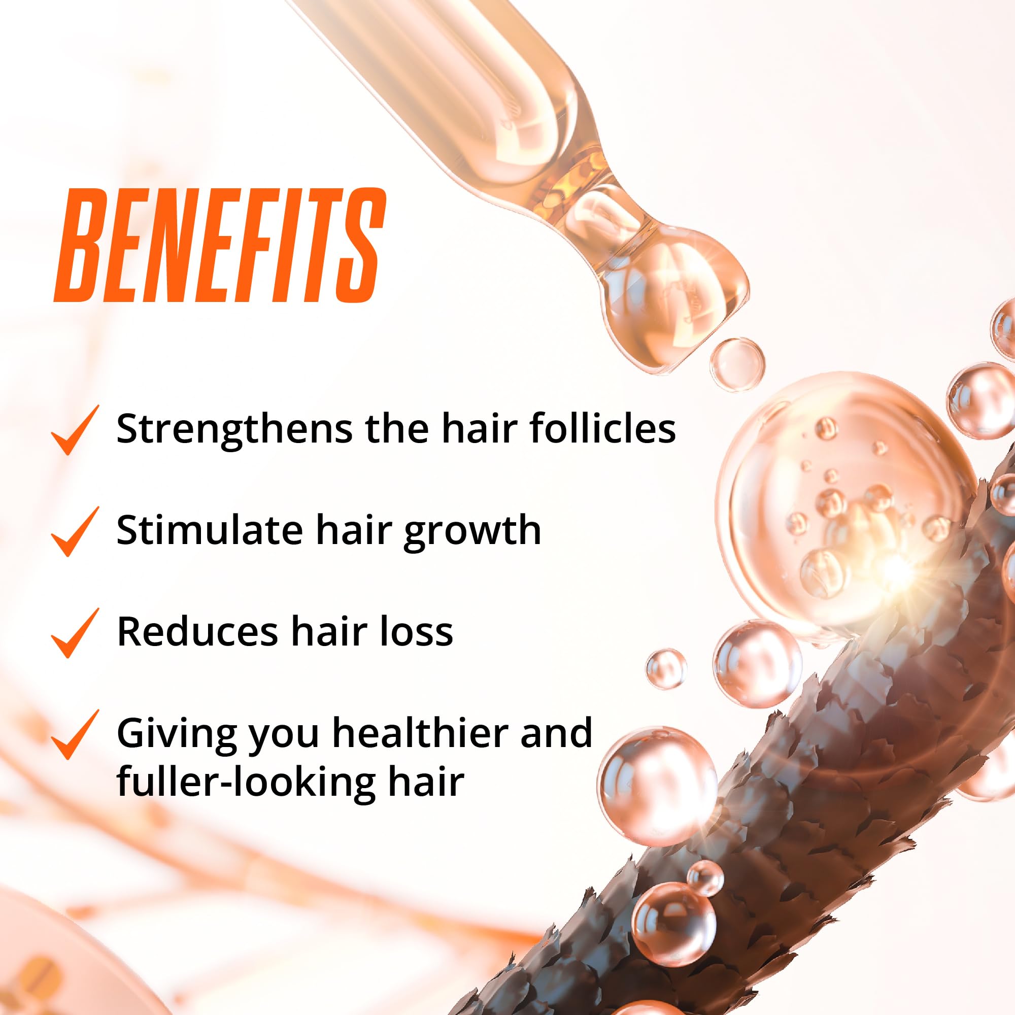 Abera Hair Growth Serum For Hair Loss, Natural Hair Regrowth Treatment For Hair & Beard With Biotin & Castor Oil Combo 2 (1Fl Oz