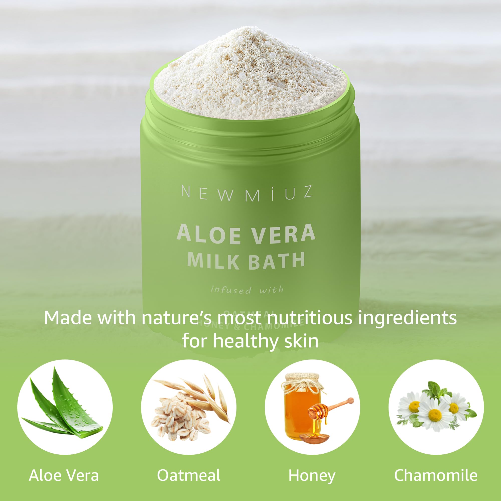 Creamy Oats Milk Bath Soak - Hydrate Moisturize Soften Skin - Aloe Vera Honey Chamomile Luxury Spa Bath Salt Mother'S Birthday C