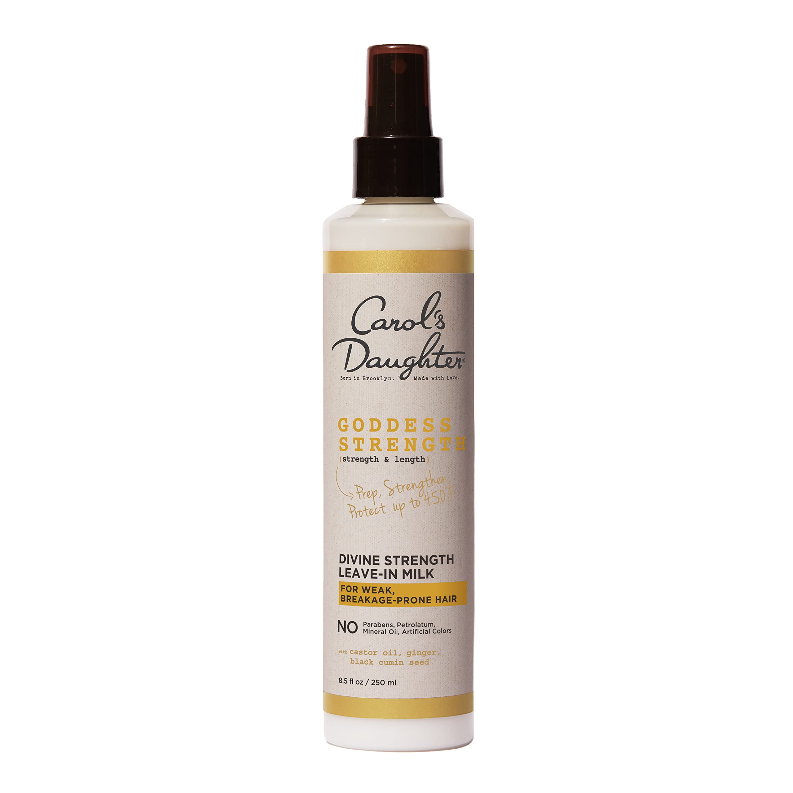 Carol's Daughter Leave In Conditioner, 8.5 Fluid Ounces, Goddess Strength Divine Strength Hair Milk with Castor Oil for Weak, Wa