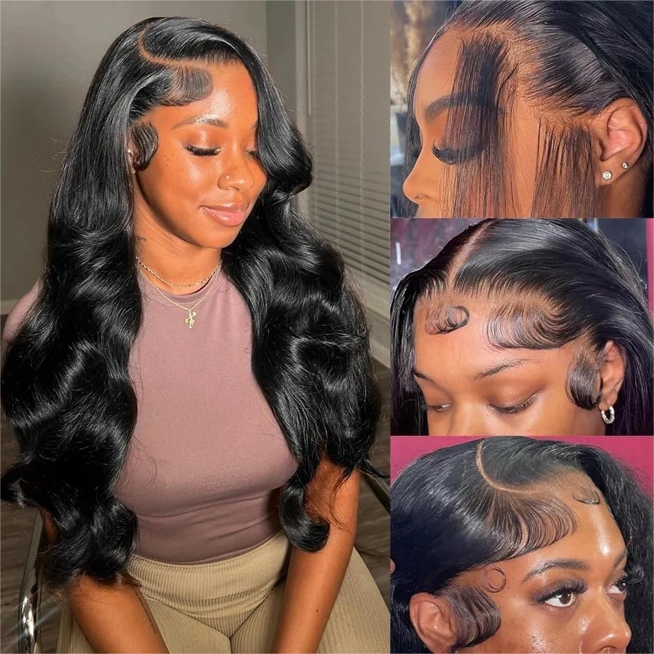 PIOGH Body Wave Lace Front Wigs Human Hair 180% Density Body Wave 13x6 HD Lace Frontal Wigs Human Hair Brazilian Virgin Human Ha