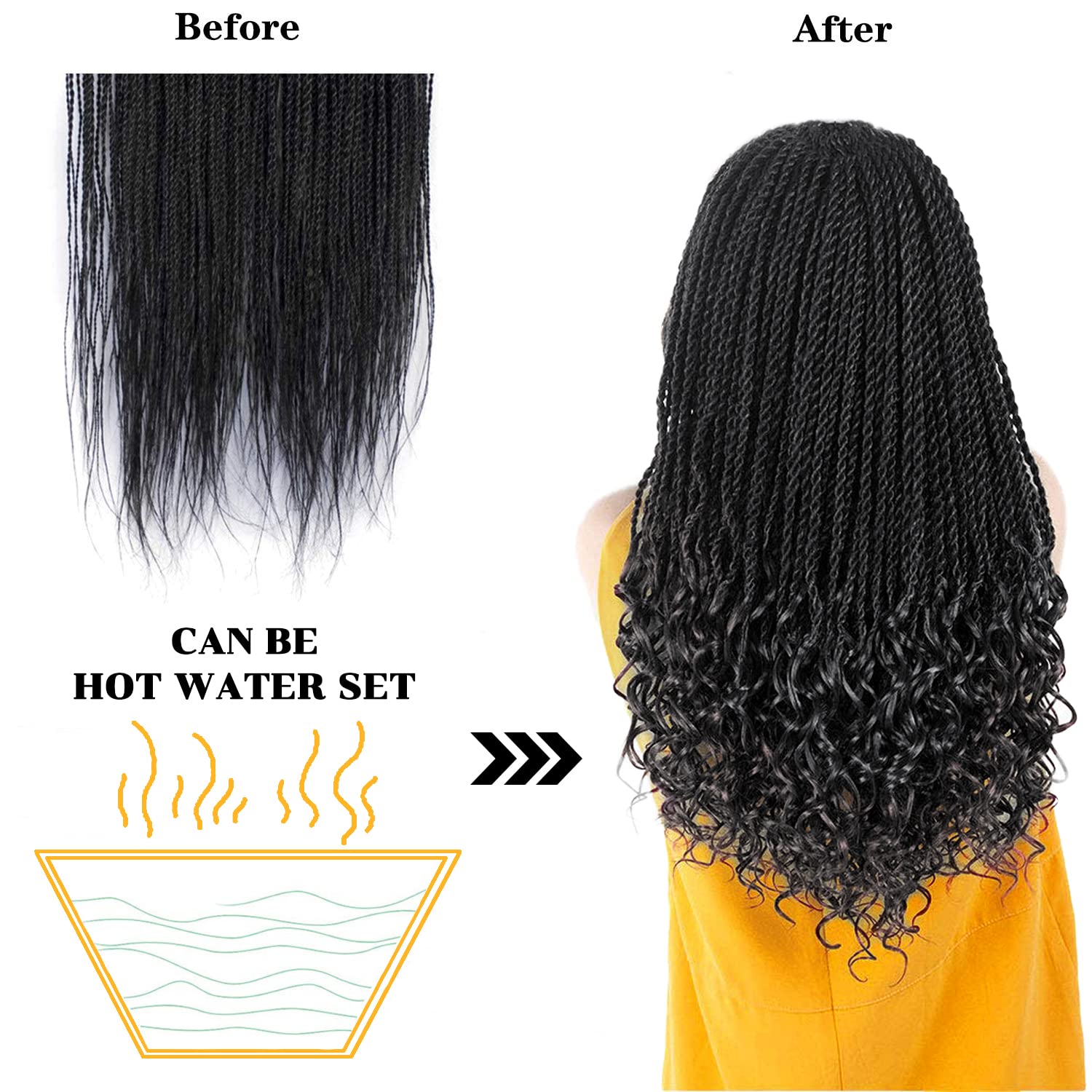 Nayoo Senegalese Twist Crochet Hair - 8 Packs 18 Inch Crochet Hair For Black Women, 35 Strands/Pack Small Twist Crochet Hair Hot