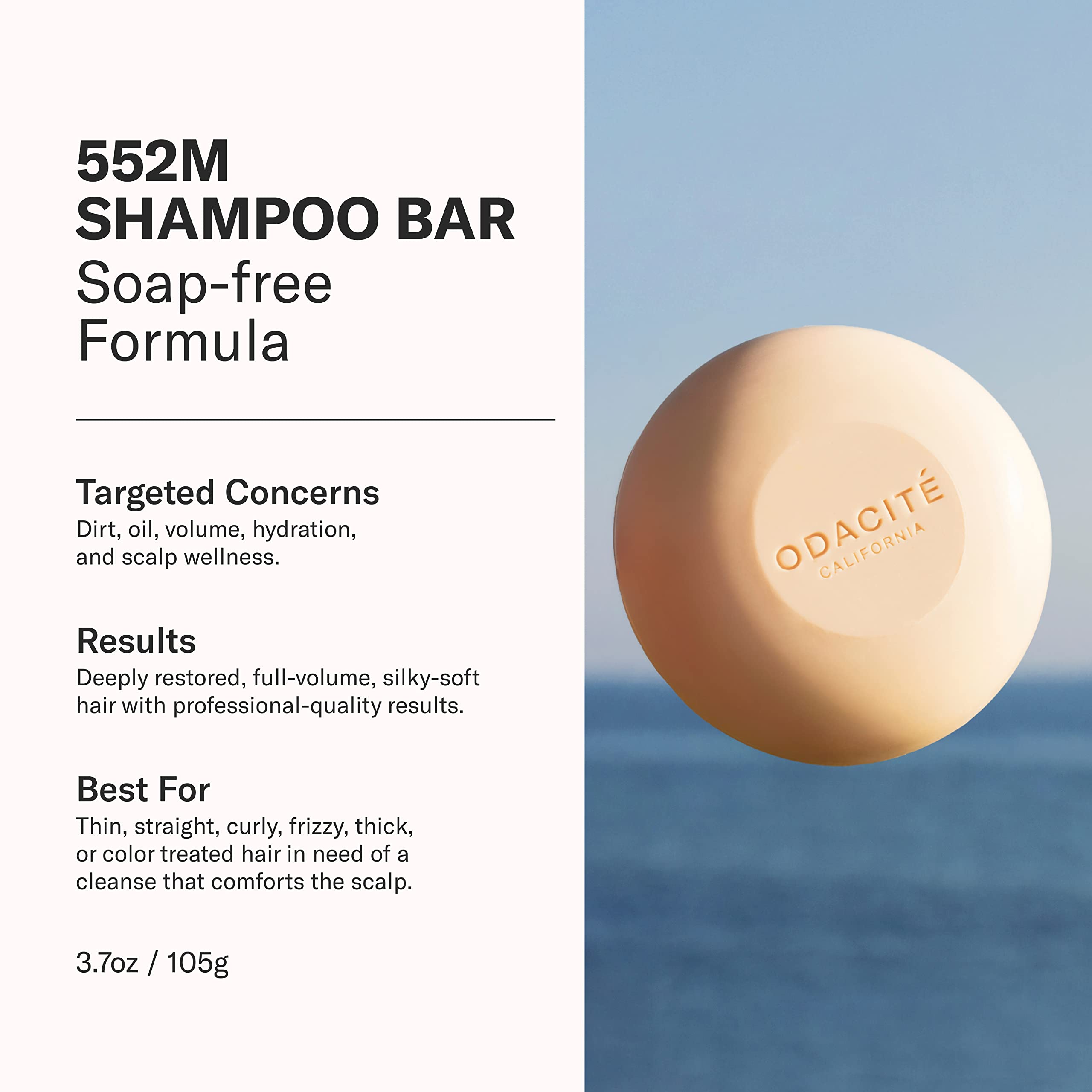 ODACITE Odacit   Shampoo Bar for Hair Care - Argan & Coconut 552M Natural Soap Bar - Cleansing Shampoo to Hydrate & Moisturize S
