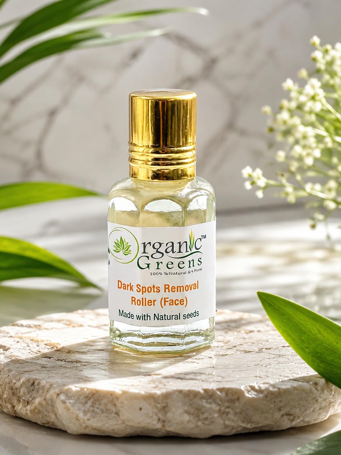 Organic Greens Dark Spot Removal Serum Roller, 12Ml | Vegan Face Serum For Dark Spots, Blemishes & Uneven Skin Tone | Hydrating 