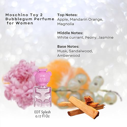 Moschino 3 Pcs Toy Mini Set: Toy Boy 5 Ml Eau De Parfum + Toy 2 Bubble Gum 5 Ml Eau De Toilette + Toy 2 5 Ml Eau De Parfum.