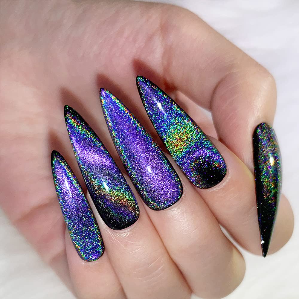 Mizhse 10Ml Universal Rainbow Cat Eye Gel Nali Polish Laser Holographic 9D Cat Eye Gel Polish Soak Off Led Uv Gel Nail Art Varni