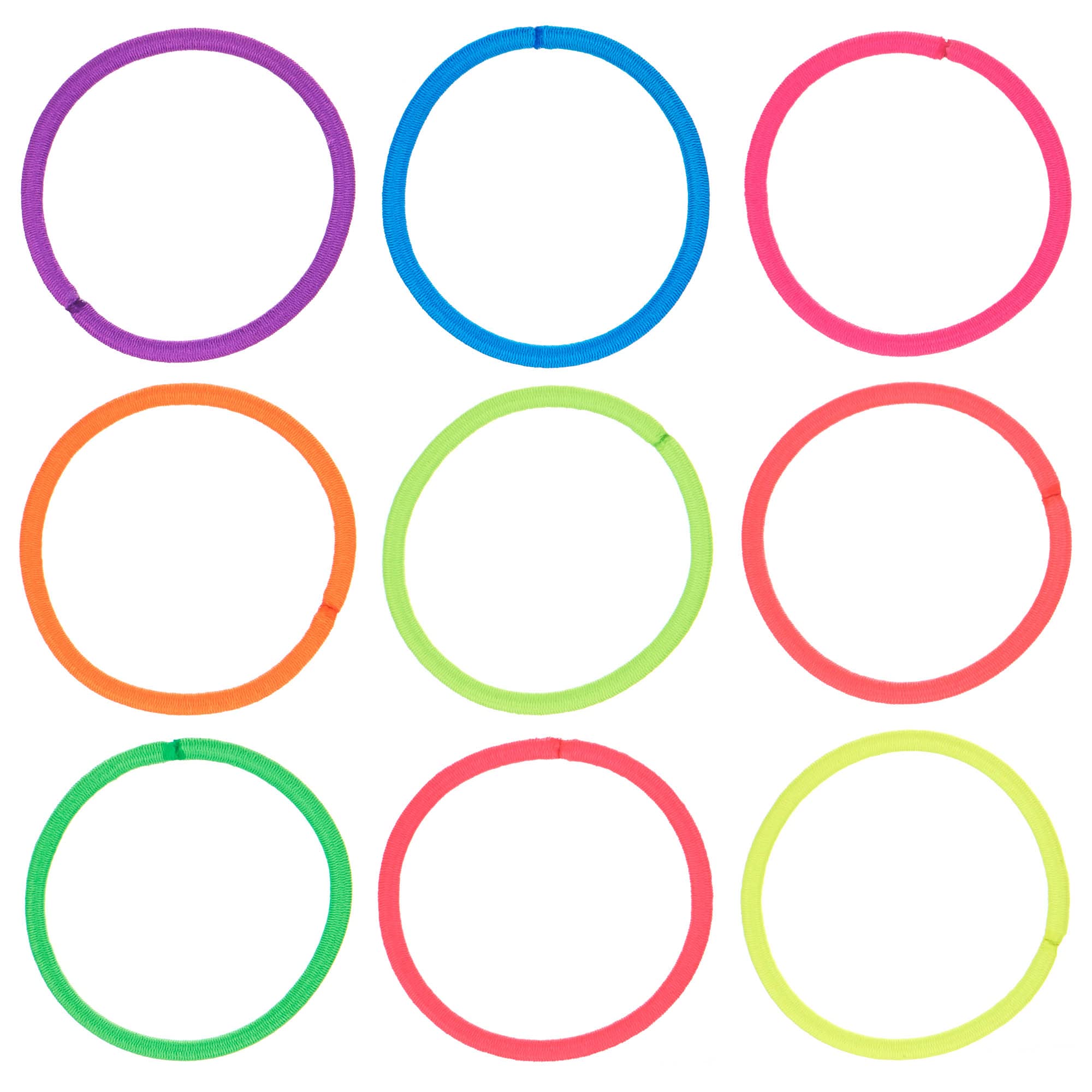 Expressions 216-Piece Hair Ties, 4mm Hair Elastics Neon Colors Value Pack, No Metal Hair Bands for Women, Durable Ponytail Holde
