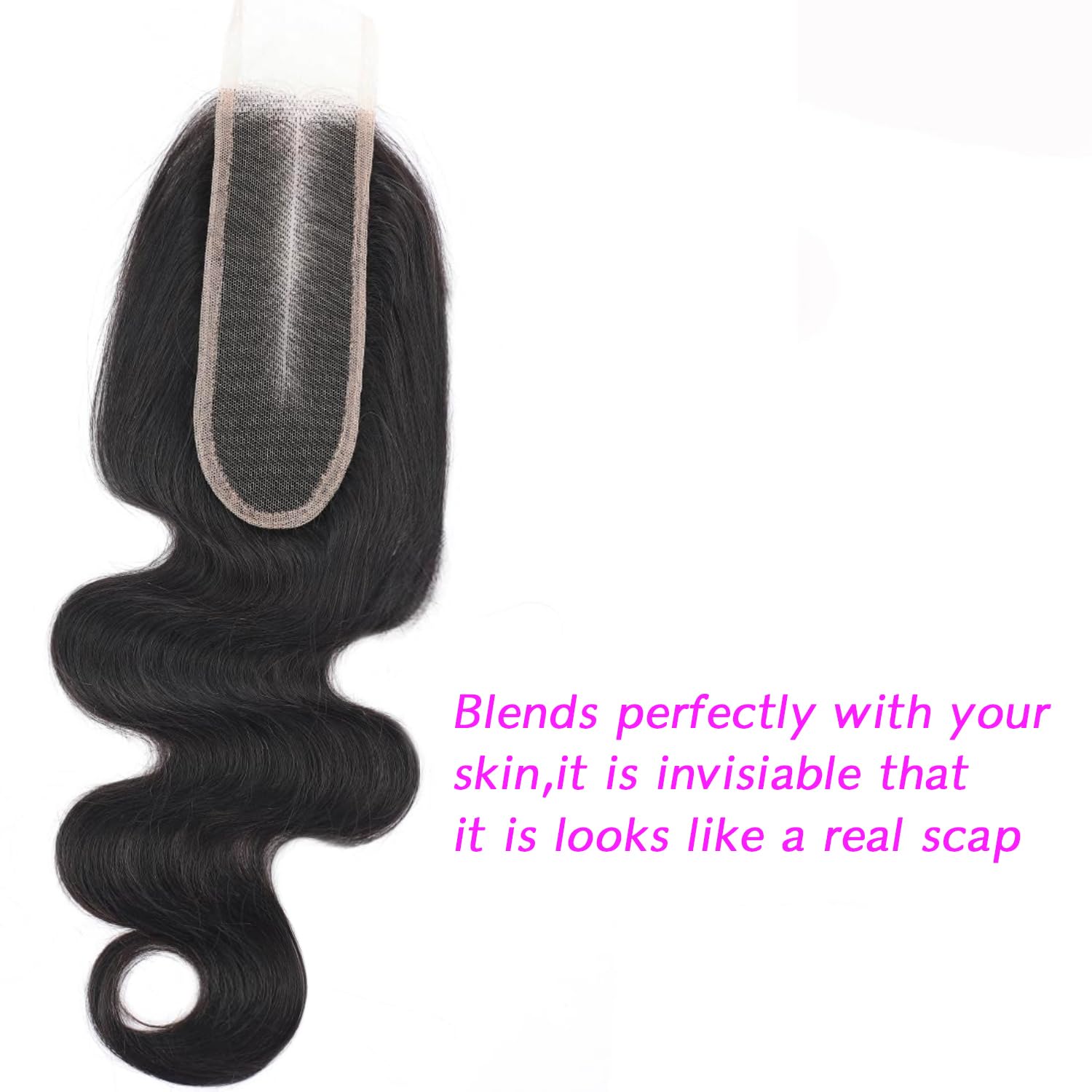 Selina Lace Closure 16 Inch Brazilian Body Wave Closure Free Part 2X6 Lace Closure Unprocessed Human Hair Natural Black Color Vi