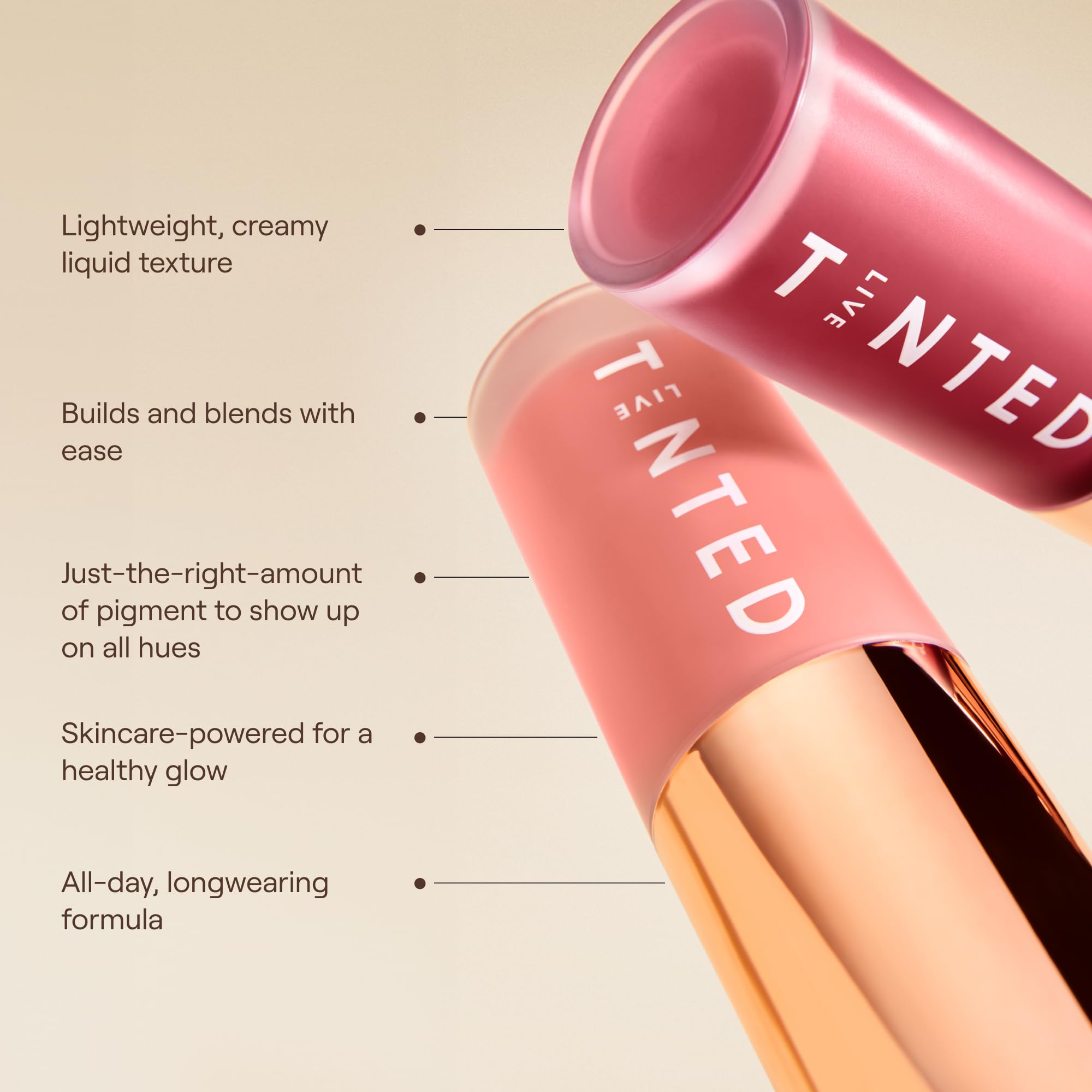Live Tinted Blush Crush Liquid Blush - Creamy Blush For All Skin Tones, Skincare-Powered With Peony Extract, Aai Fruit Oil, And