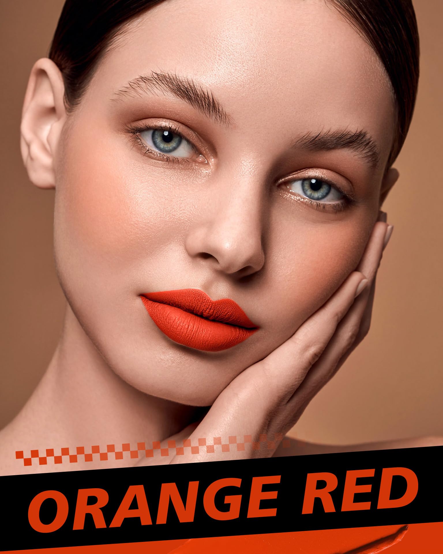 Hoomuss Red Lipstick Set Long Lasting 3Pc Matte Liquid Lipsticks For Women Non Transfer Smudgeproof Red Brown Orange Lipstick Ki