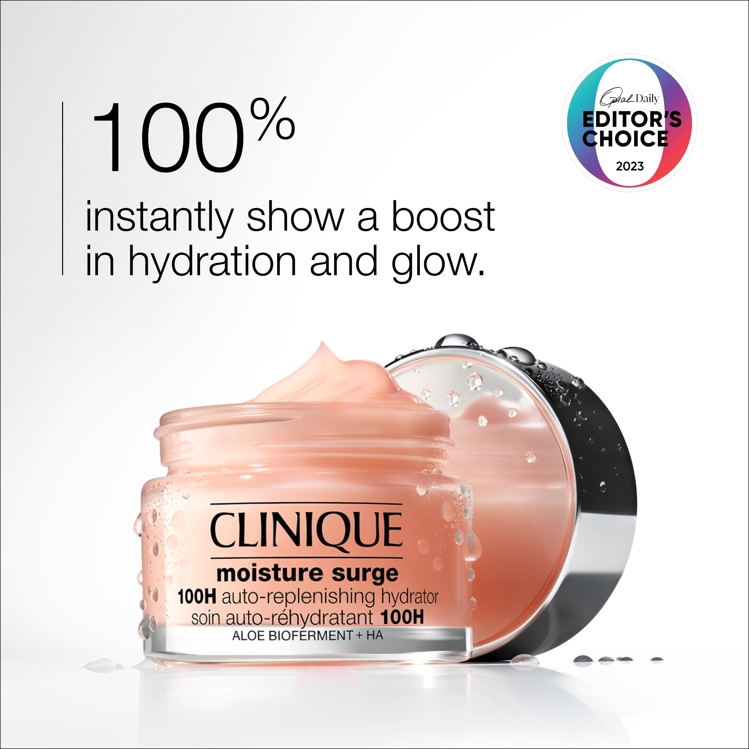 Clinique Hydration Heroes Set | Moisture Surge 100H Moisturizer, 0.5 Fl Oz | Moisture Surge Overnight Mask, 1 Fl Oz | Moisture S