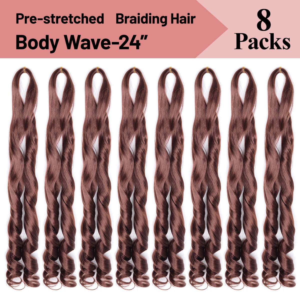 French Curls Braiding Hair 33# Synthetic Bouncy Braiding Hair Extensions 75g/pack French Curly Crochet Hair Extensions 24inch(24