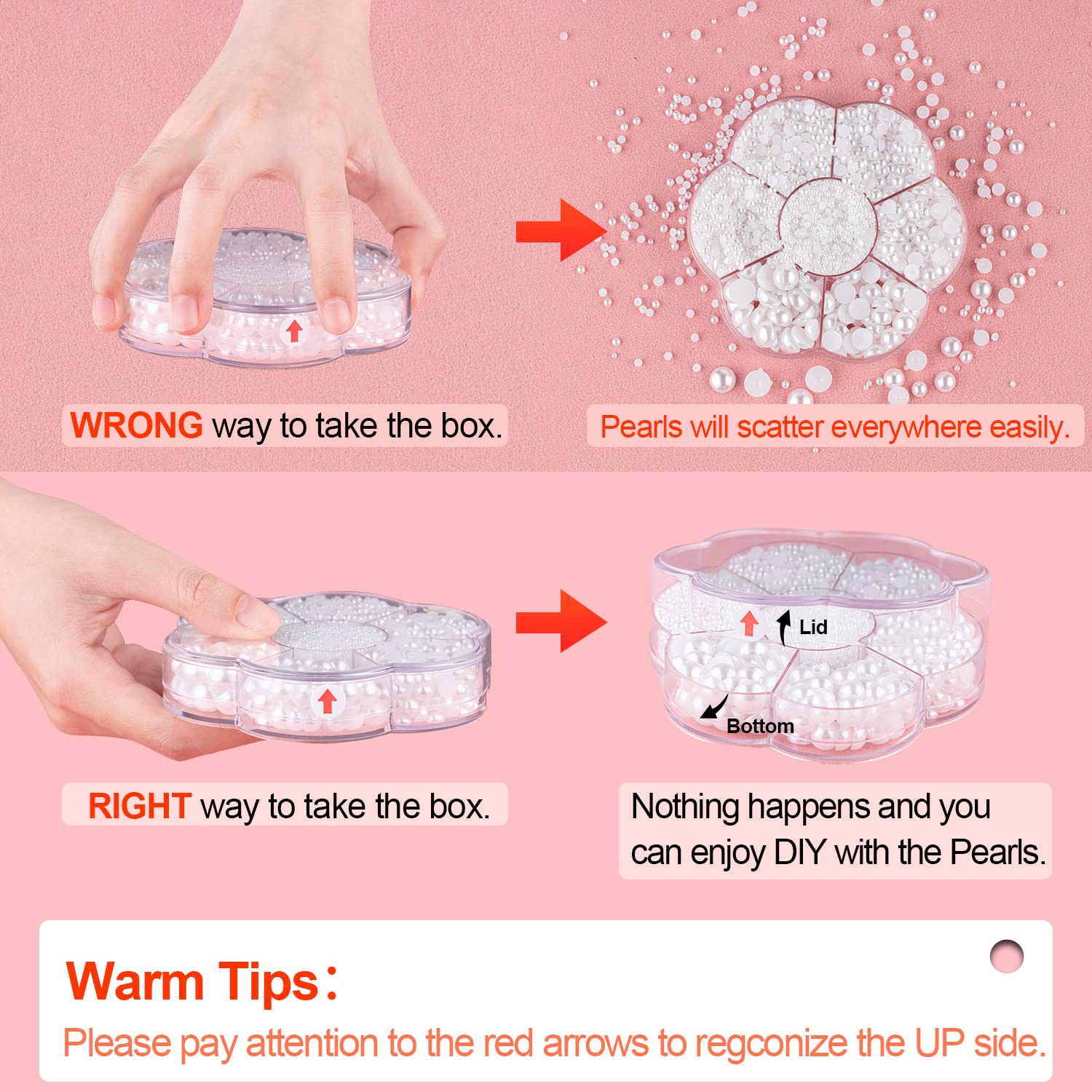 Nail Art Flat Back Half Round Pearl Kits 27, 1 Box Of 6000 Pcs Flat-Back Green With Tweezer And Picker Pencil For Home Diy Nails