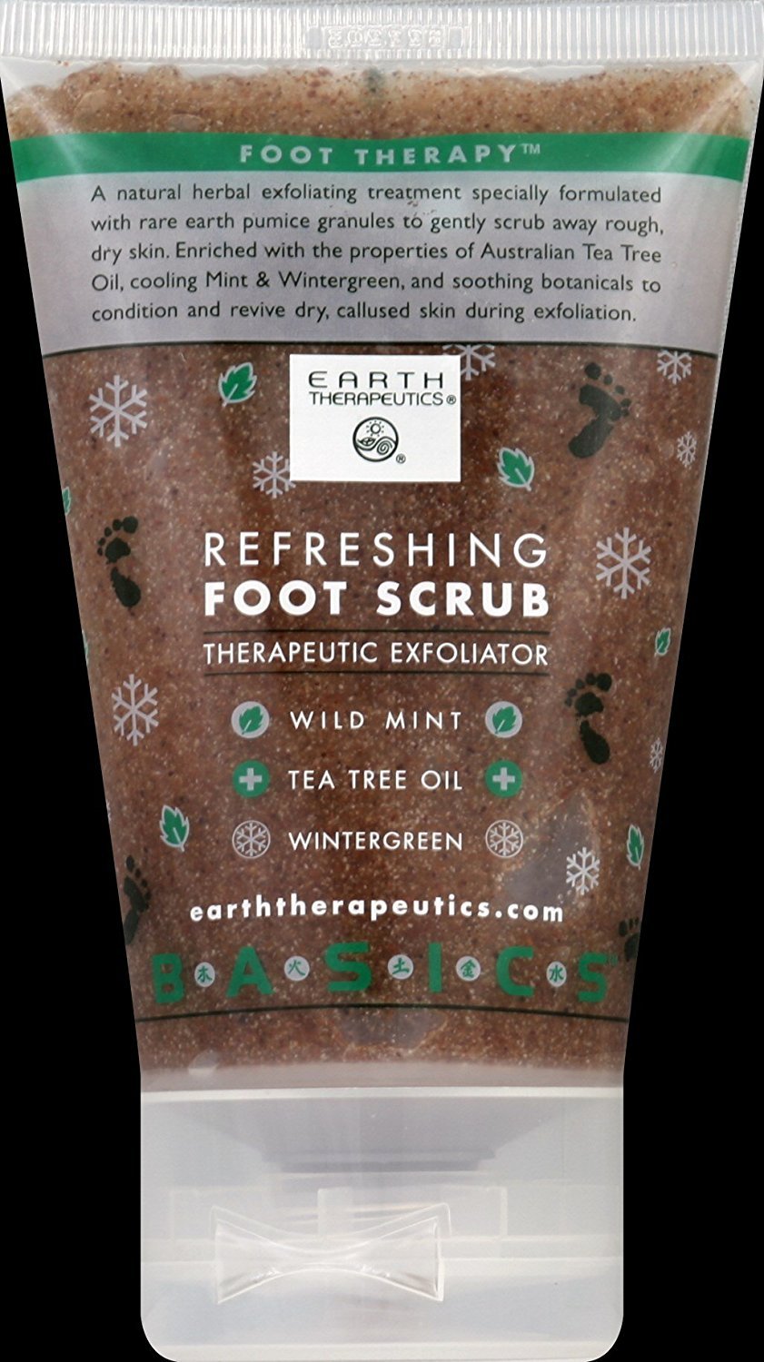 EARTH THERAPEUTICS FOOT SCRUB,REFRESHING, 4 OZ8