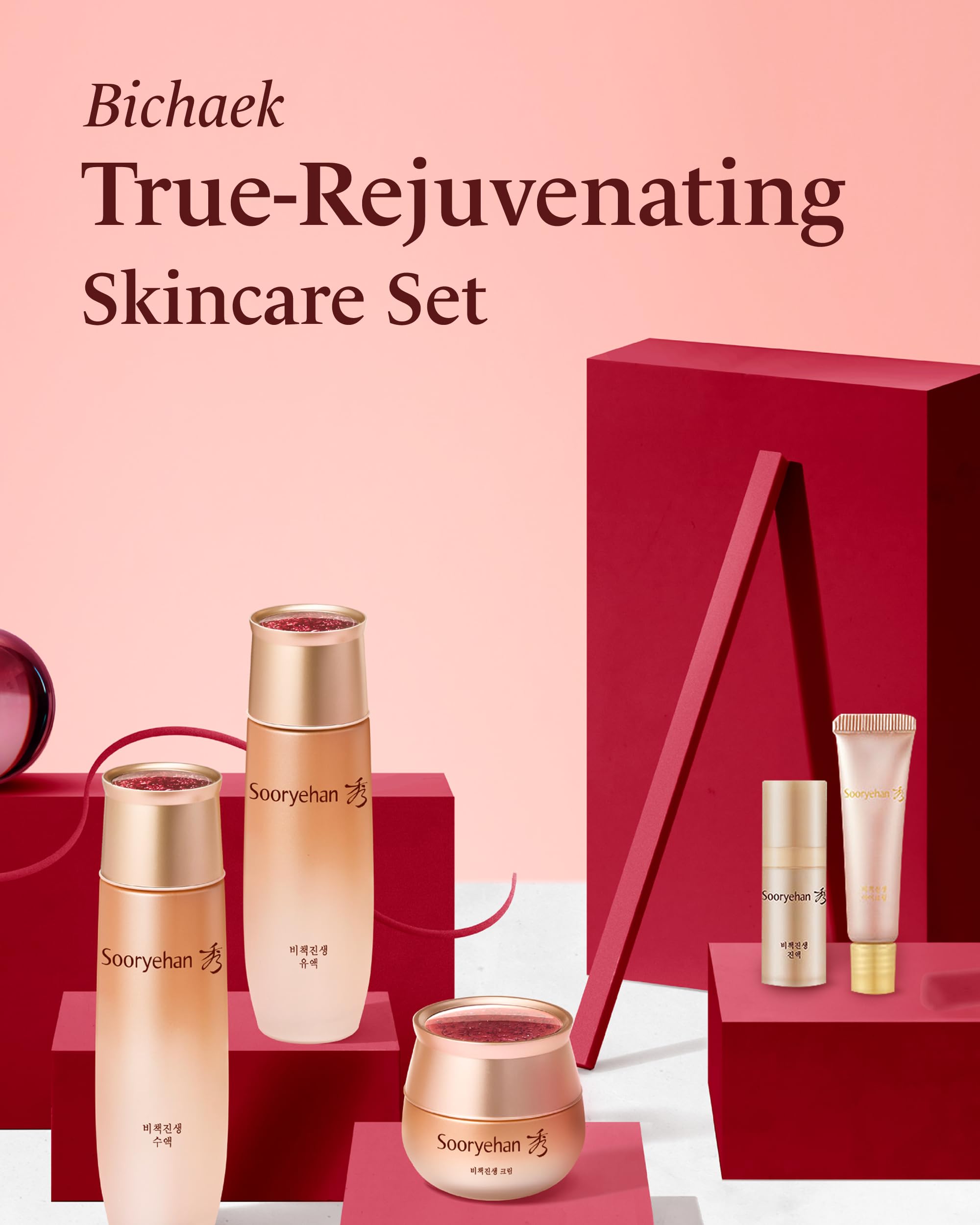 Sooryehan Bichaek True-Rejuvenating Skincare Set (206 Ml/6.97 Fl Oz) - Radiant And Firm Skin, Skin Elasticity By Lg Beauty. Kore