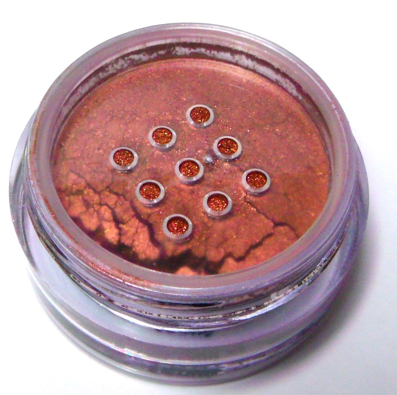 Pure Ziva Beautiful Mocha Brown Brass Loose Eyeshadow Powder Pigment, Single Glitter Mineral Dust Jar Pot; Talc, Paraben & Cruel