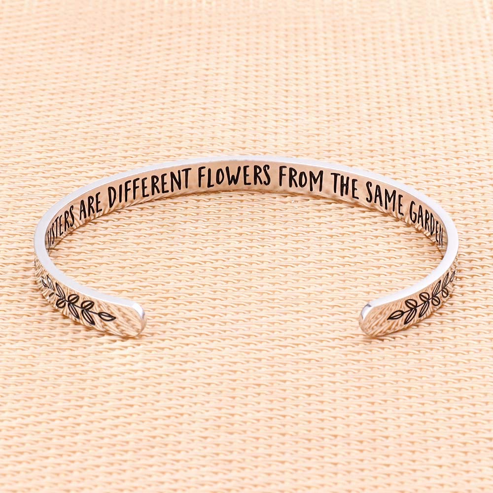M MOOHAM Sister Gifts - Bracelet for Sisters - Different Flowers Garden Birthday &