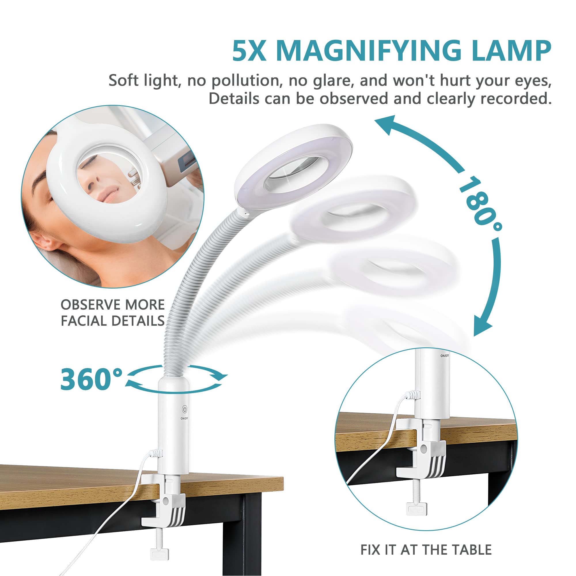 Nova Microdermabrasion Professional 2 In 1 Facial Steamer For Face Deep Cleaning Ozone Face Steamer With 5X Magnifying Lamp Hot