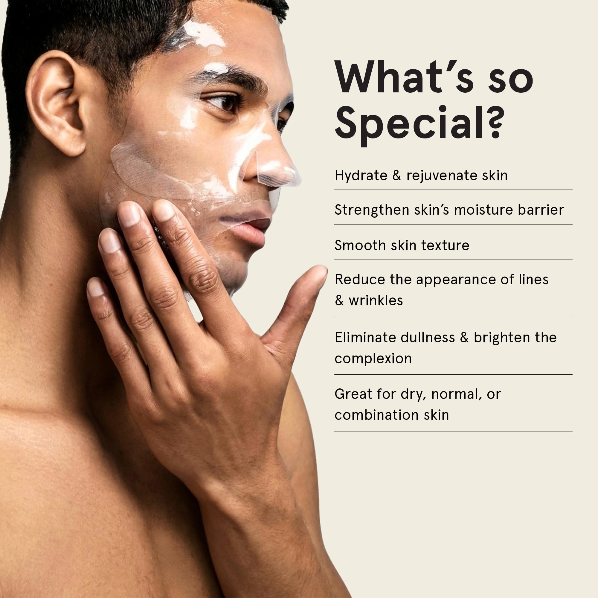 Jaxon Lane Bro Mask: Korean Face Mask For Men | 2 Pc. Hydrating Anti Aging Sheet Masks Contain Vitamin C, Vitamin E, Hyaluronic