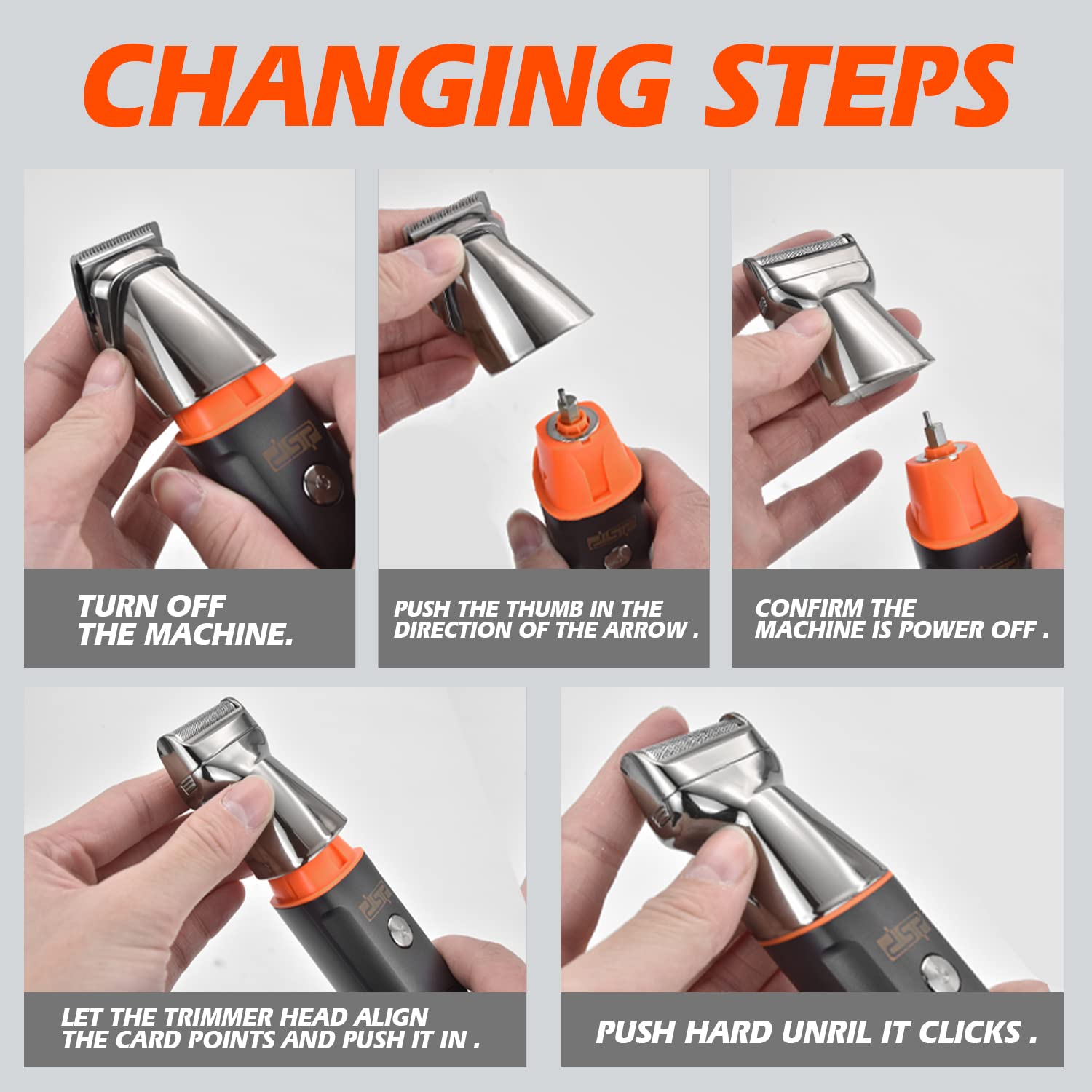 Dsp Beard Trimmer Rechargeable Body Grooming Sets Facial Hair Shaver For Nose Ear Public Hair Cutting Machine Ipx7 Waterproof