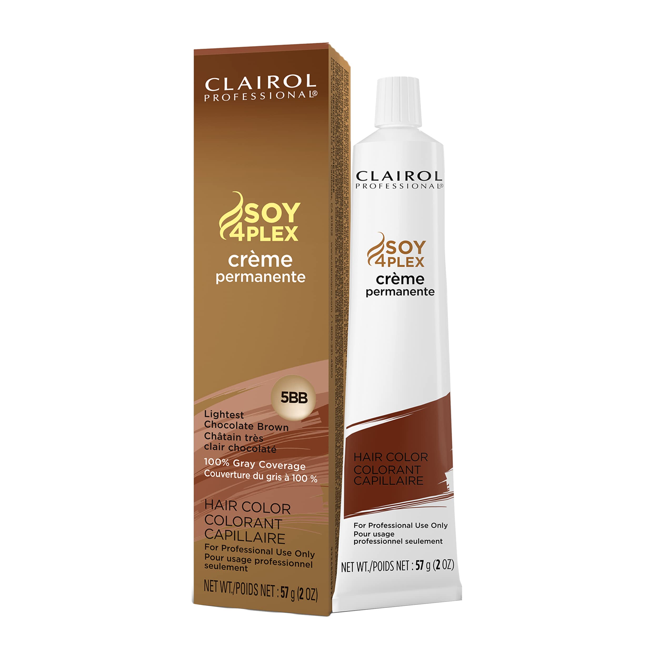 CLAIROL PROFESSIONAL Permanent Crme, 5BB Lightest Chocolate Brown, 2oz