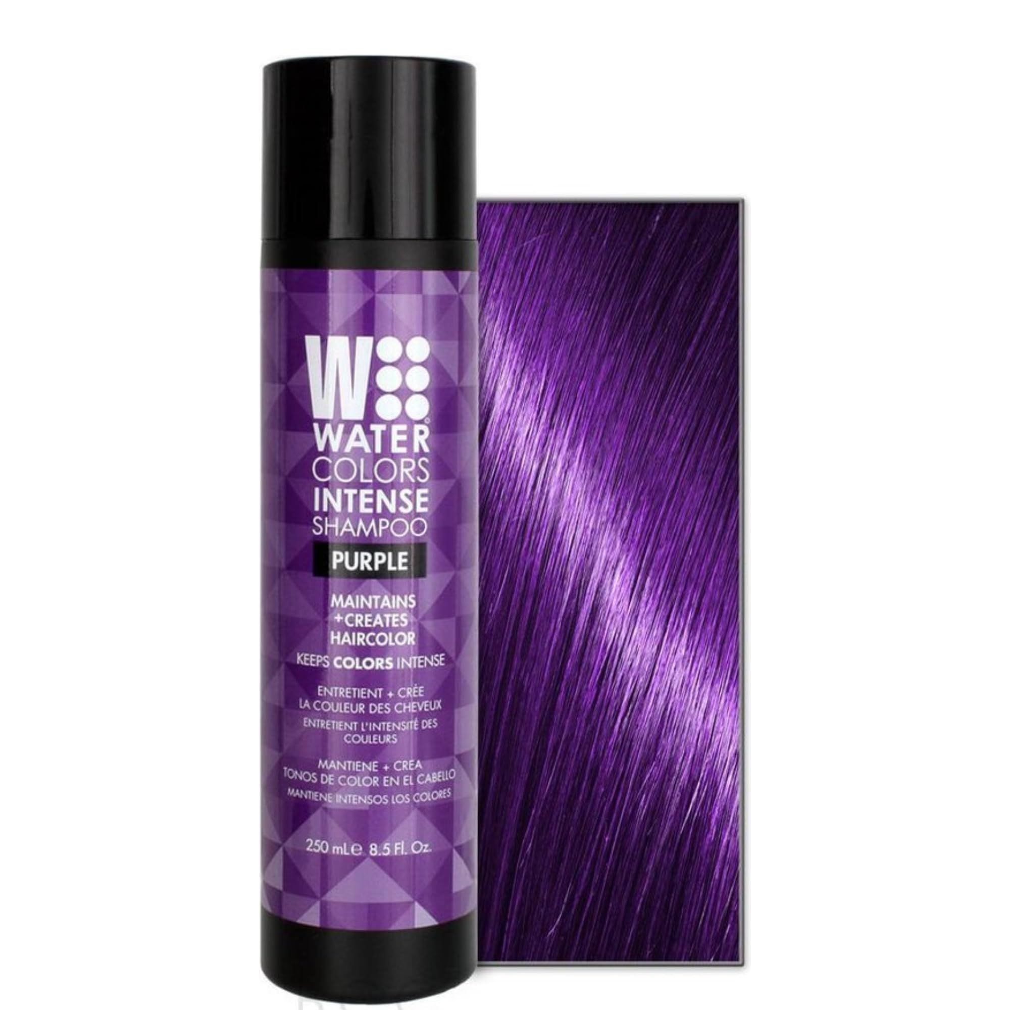 Watercolors Intense Color Depositing Sulfate & Paraben Free Shampoo, Maintains & Enhances Haircolor - Purple 8.5 Oz