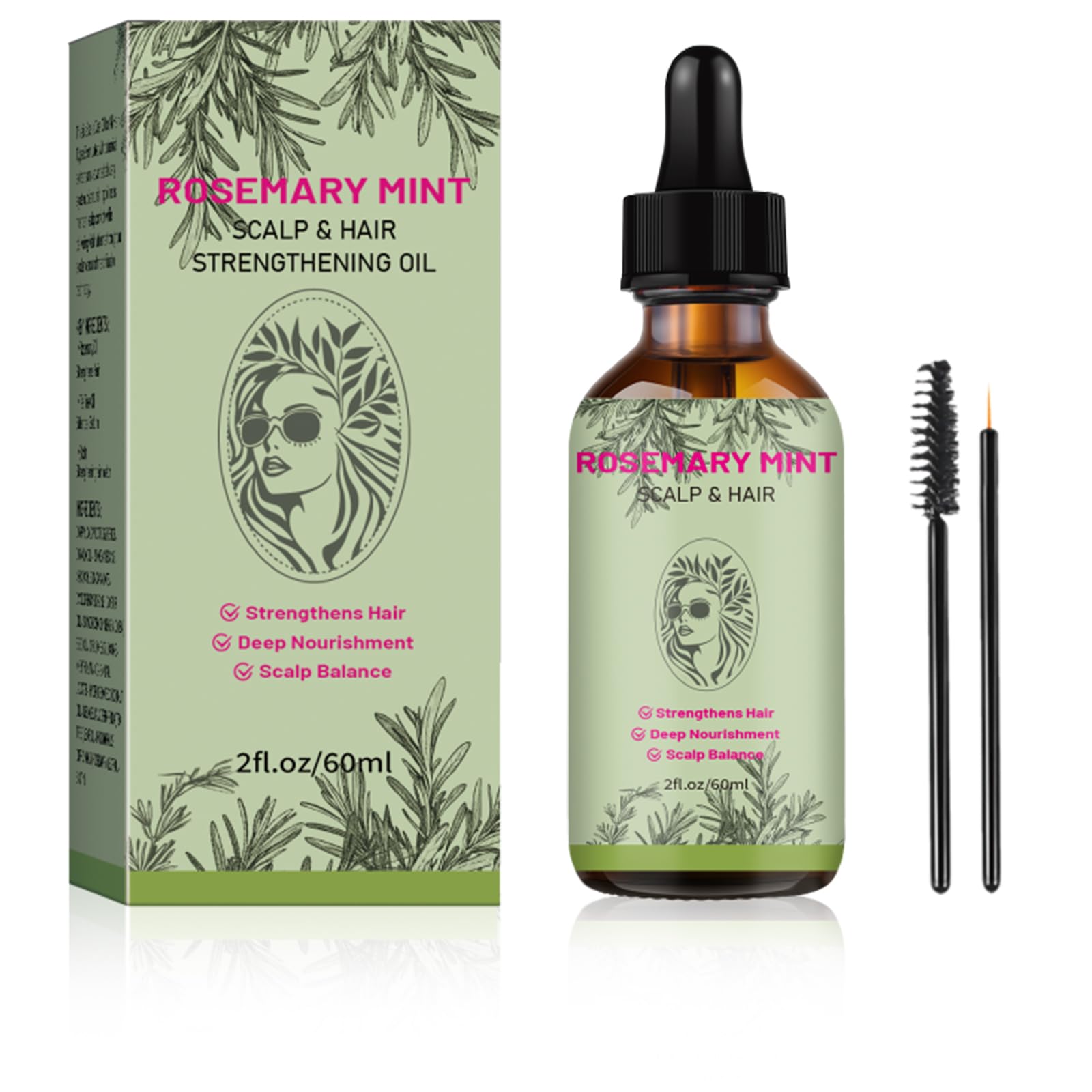 GROEI Rosemary Mint Scalp & Hair Oil  Natural Botanical Blend, 60ml