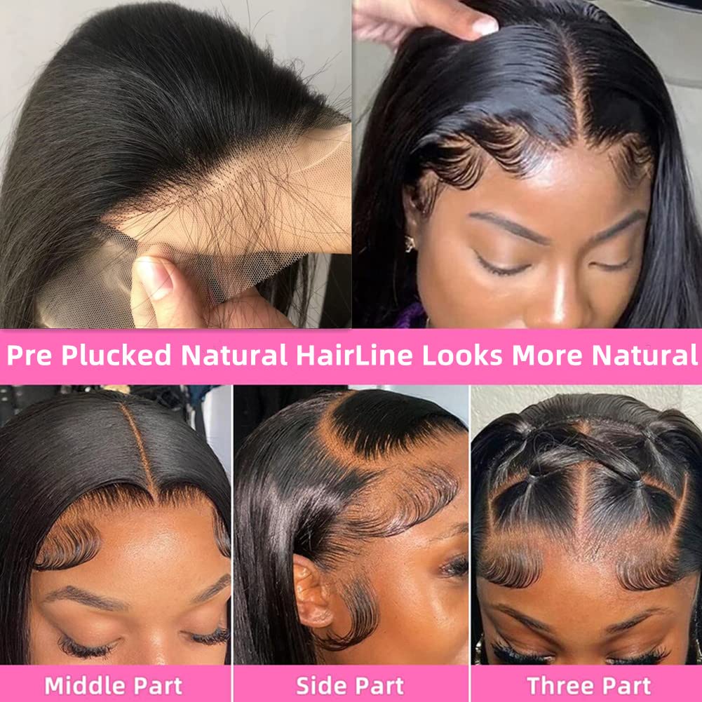 Superfect Bob Wig Human Hair 13X4 Lace Front Wigs For Black Women Human Hair 180% Density Short Bob Wigs Hd Transparent Pre Pluc