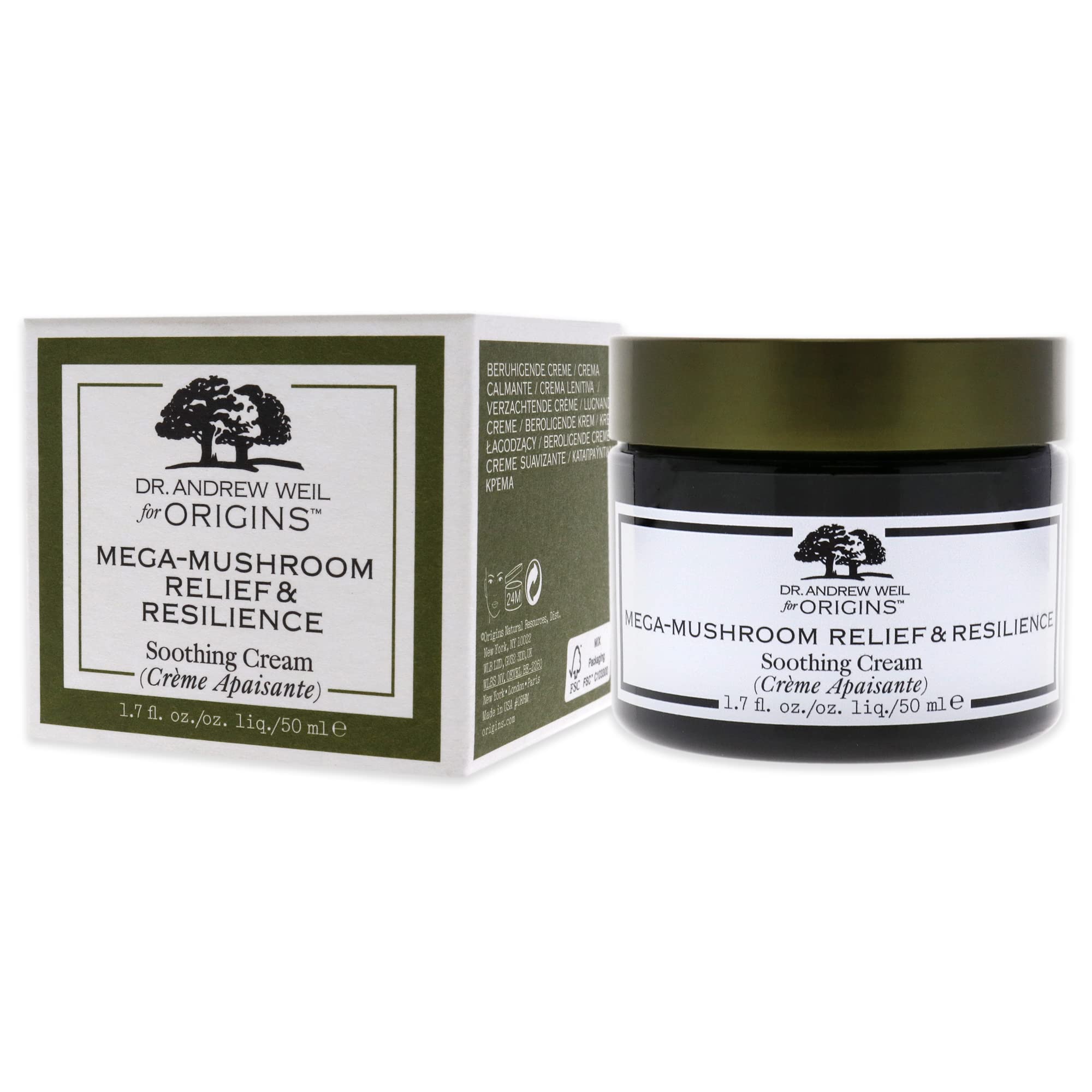 Dr Andrew, Origins Dr Weil Megamushroom Relief Resilience Soothing Cream 17Floz50Ml, 1 Fl Oz