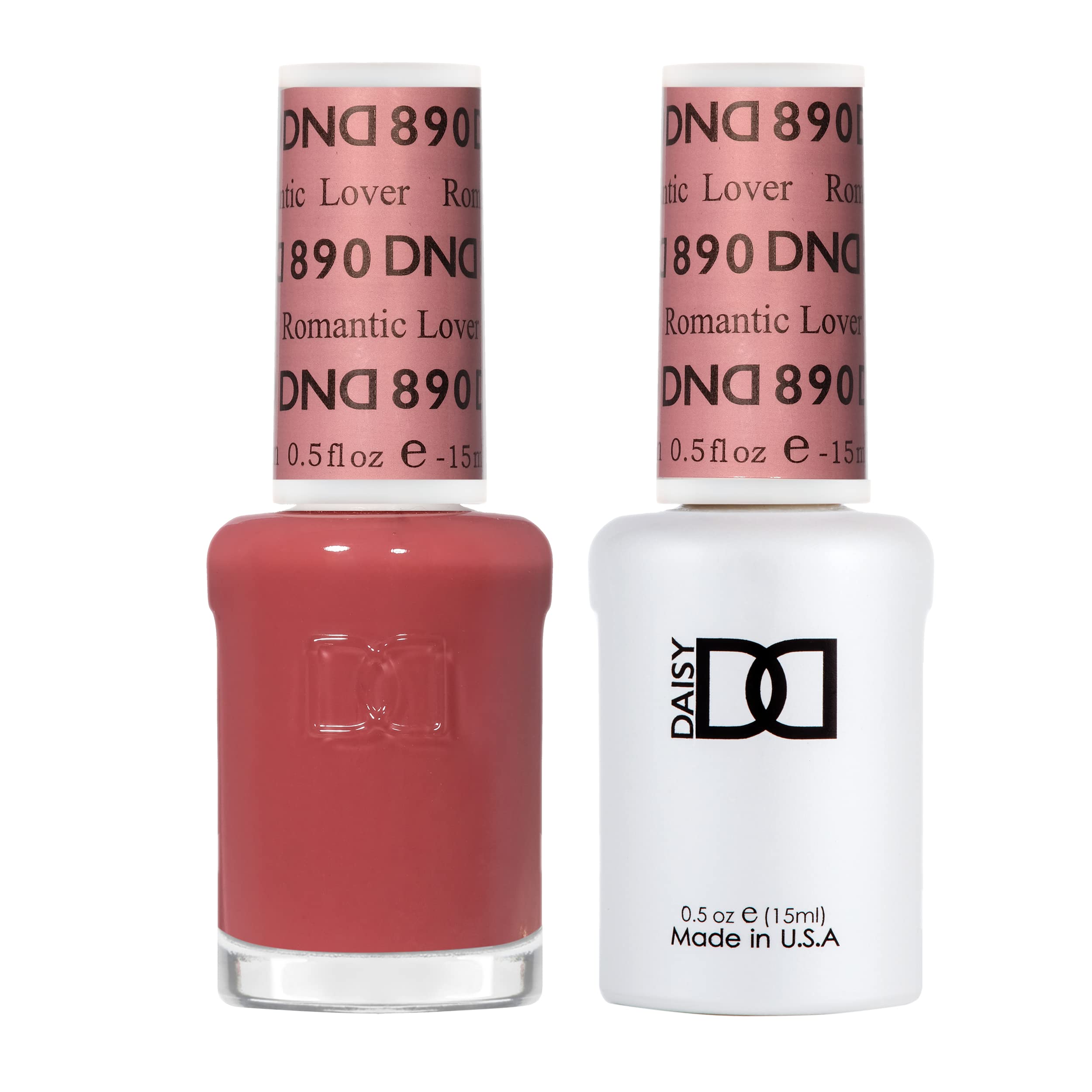 DND Gel Polish Set, Sheer Collection, UV/LED Gel Polish and Air Dry Nail Lacquer, Matching Chip-Free Polish Duo, 890 Romantic Lo