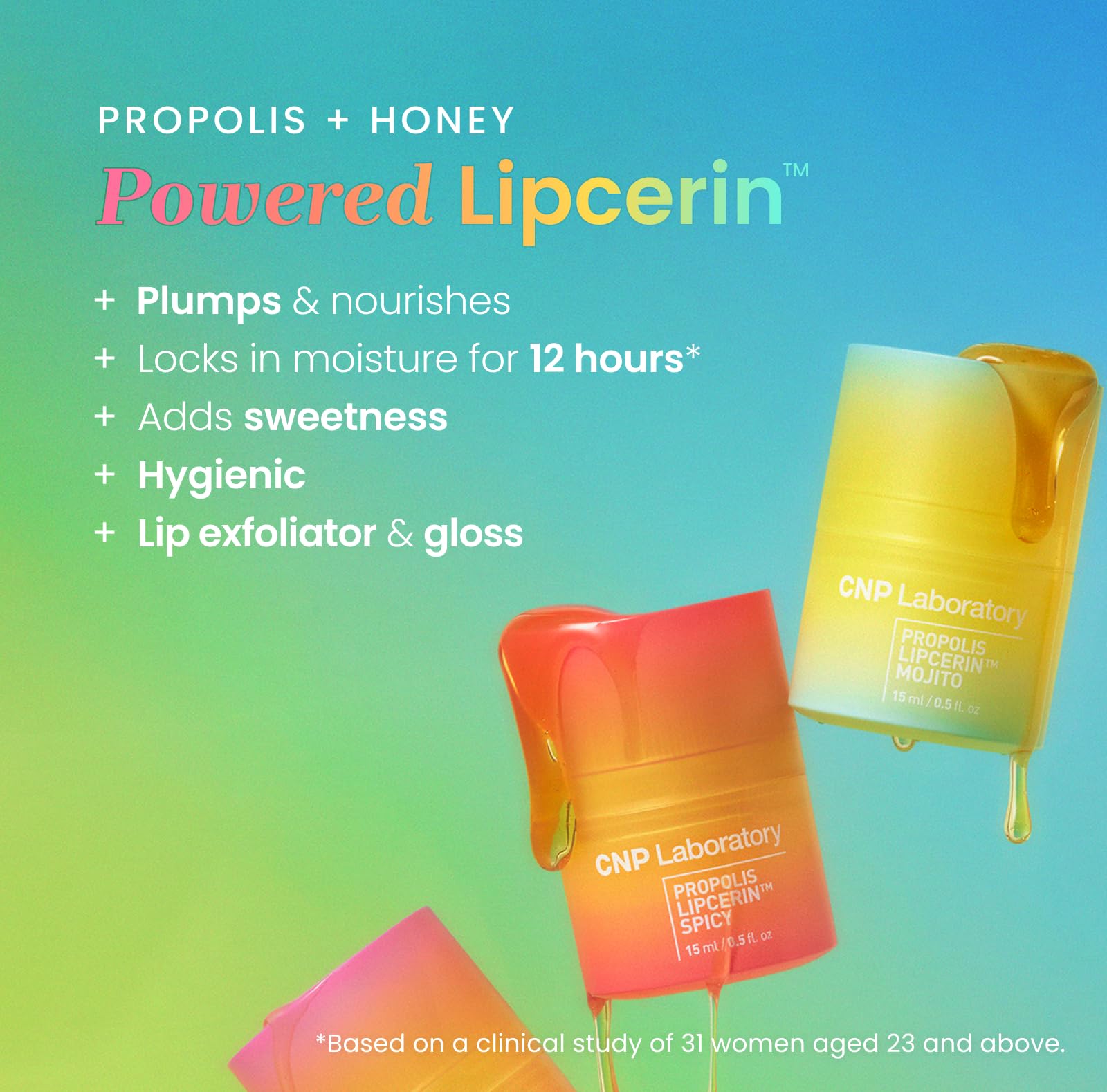 Cnp Honey Lip Butter Mojito (0.5 Fl.Oz) - Propolis Lipcerin Lime Flavor Lip Butter, Hydrating Overnight Manuka Lip Plumper & Bal