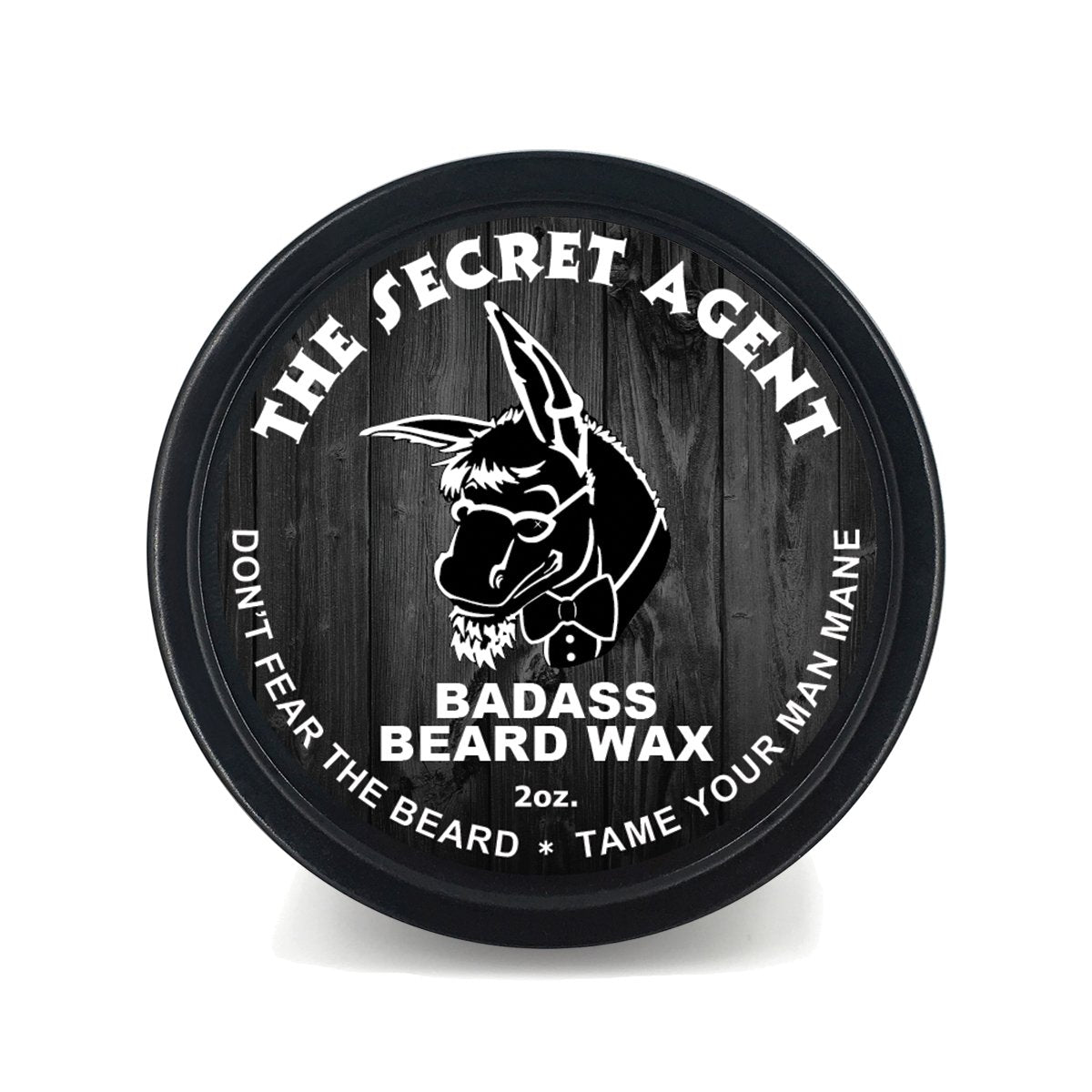 Badass Beard Care Beard Wax For Men - The Secret Agent Scent, 2 Oz - Softens Beard Hair, Leaves Your Beard Looking And Feeling M