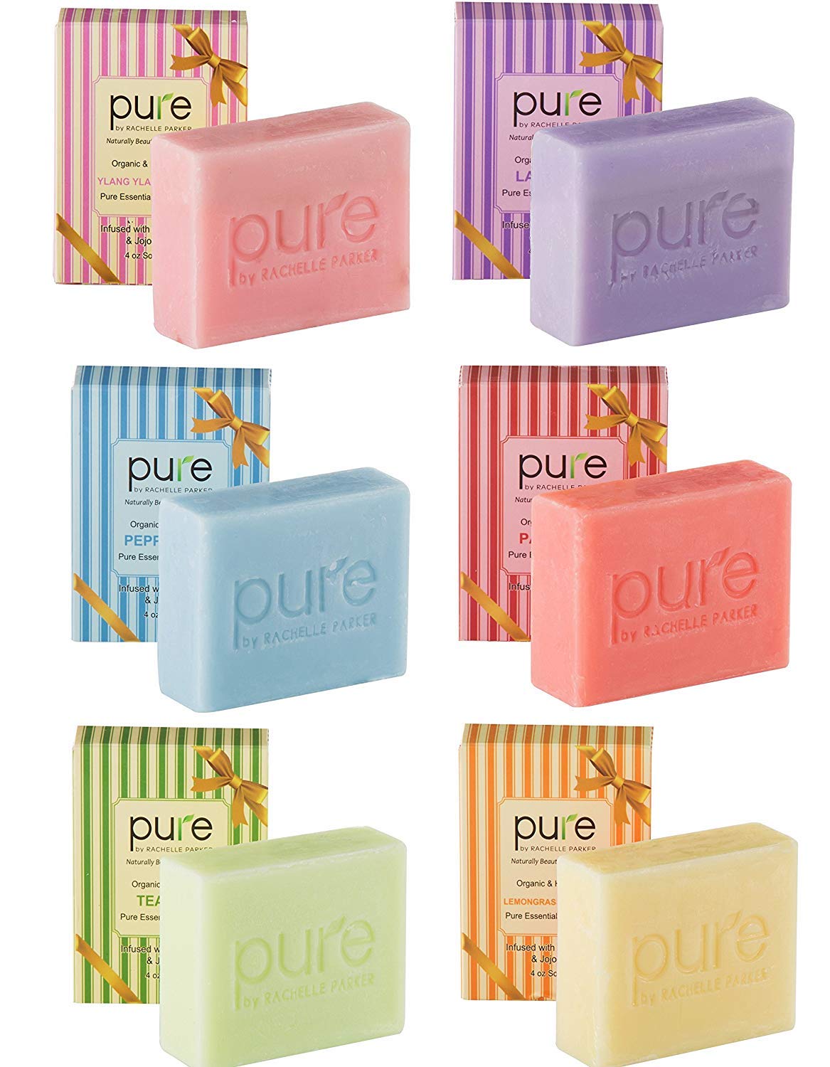 Natural Handmade Essential Oil Artisan Soap Bars. Hypoallergenic Moisturizing Shea Butter, Coconut Oil & Jojoba Oil -Body Soap,