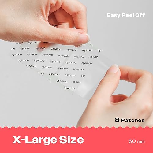 AVARELLE Acne Patches XL - Large Hydrocolloid Treatment with Tea Tree, Calendula & Cica - 8 Count for Face, Cheek & Nose
