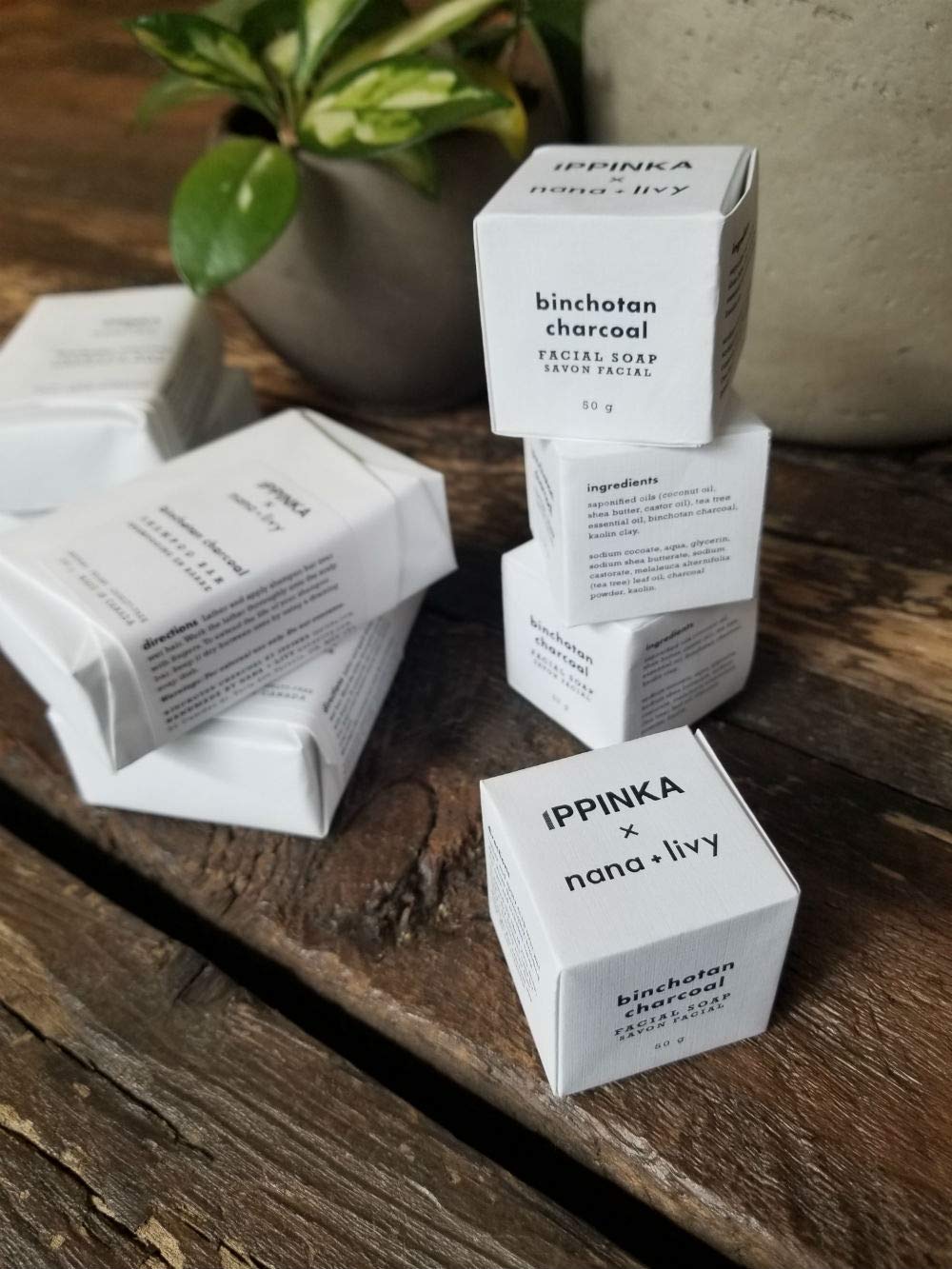 IPPINKA Japanese Binchotan Charcoal Facial Soap
