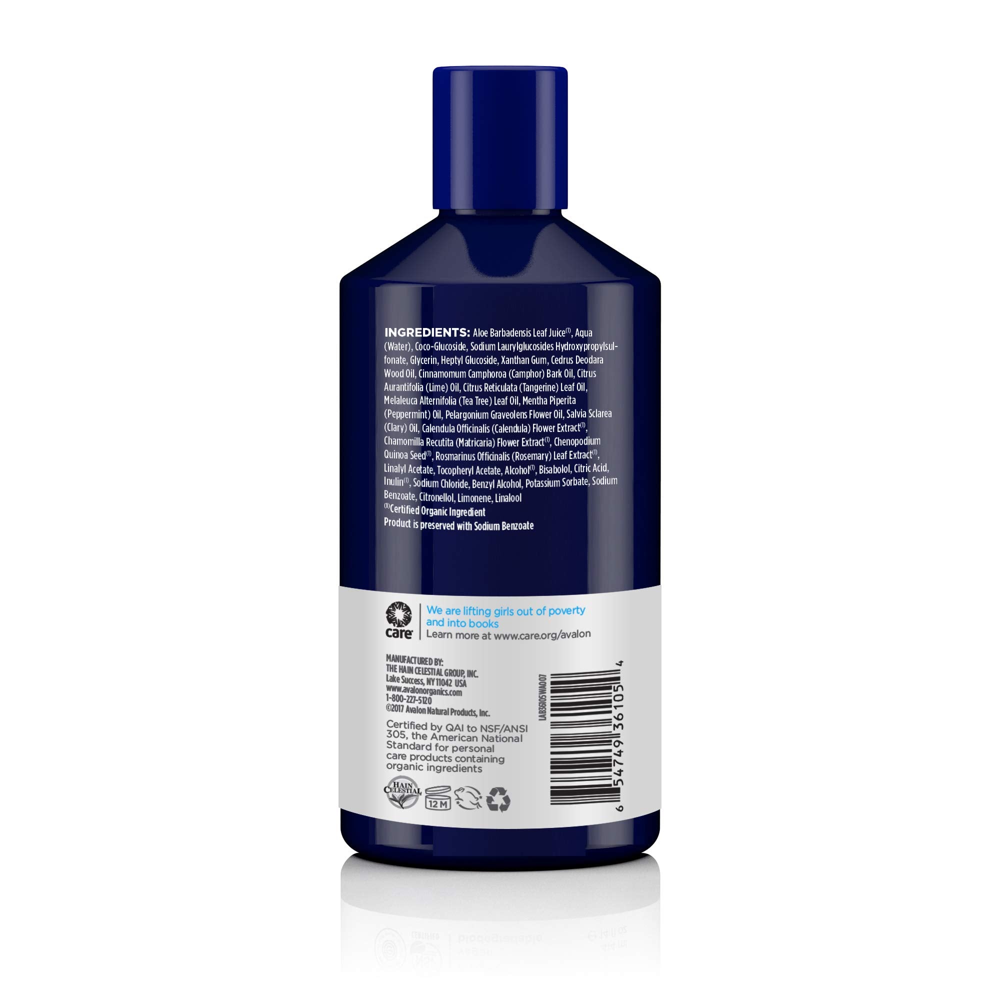 Avalon Organics Therapy Scalp Normalizing Shampoo, Tea Tree Mint, 14 Oz