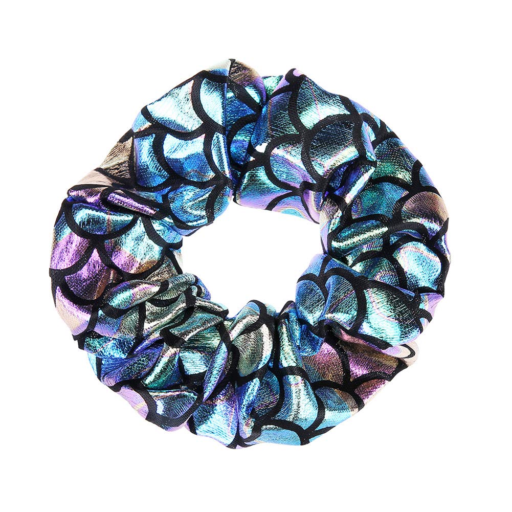 12 Pcs Hair Scrunchies Mermaid Fish Scale Hair Bands Scrunchy Hair Ties Hair Ropes Ponytail Holder Hair Accessories For Women An
