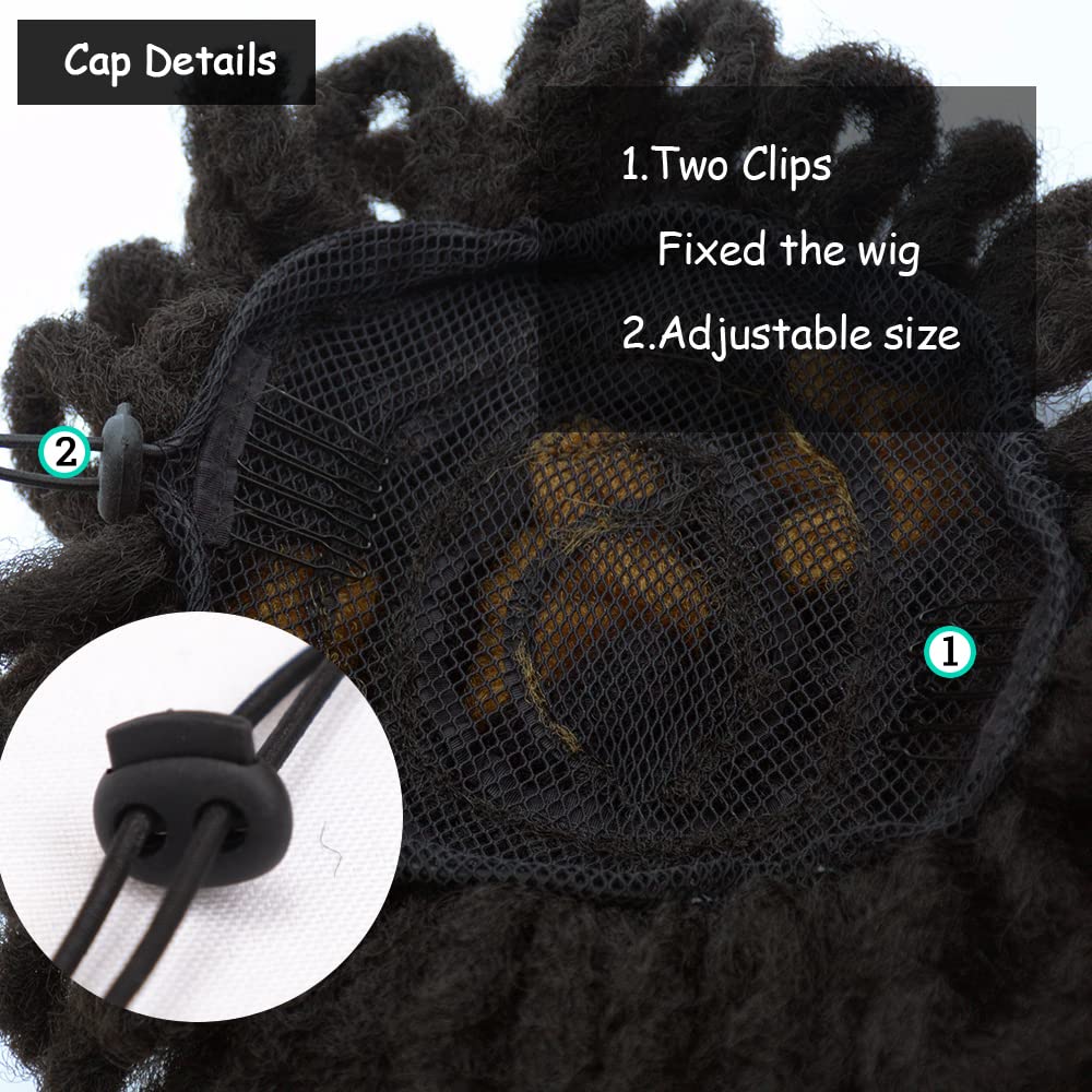 Yinmei Baibian Dreadlock Bun Drawstring Ponytail Faux Locs Petal Braided Afro Puffs Hair Pieces Clip In On Braids Hairpieces Syn