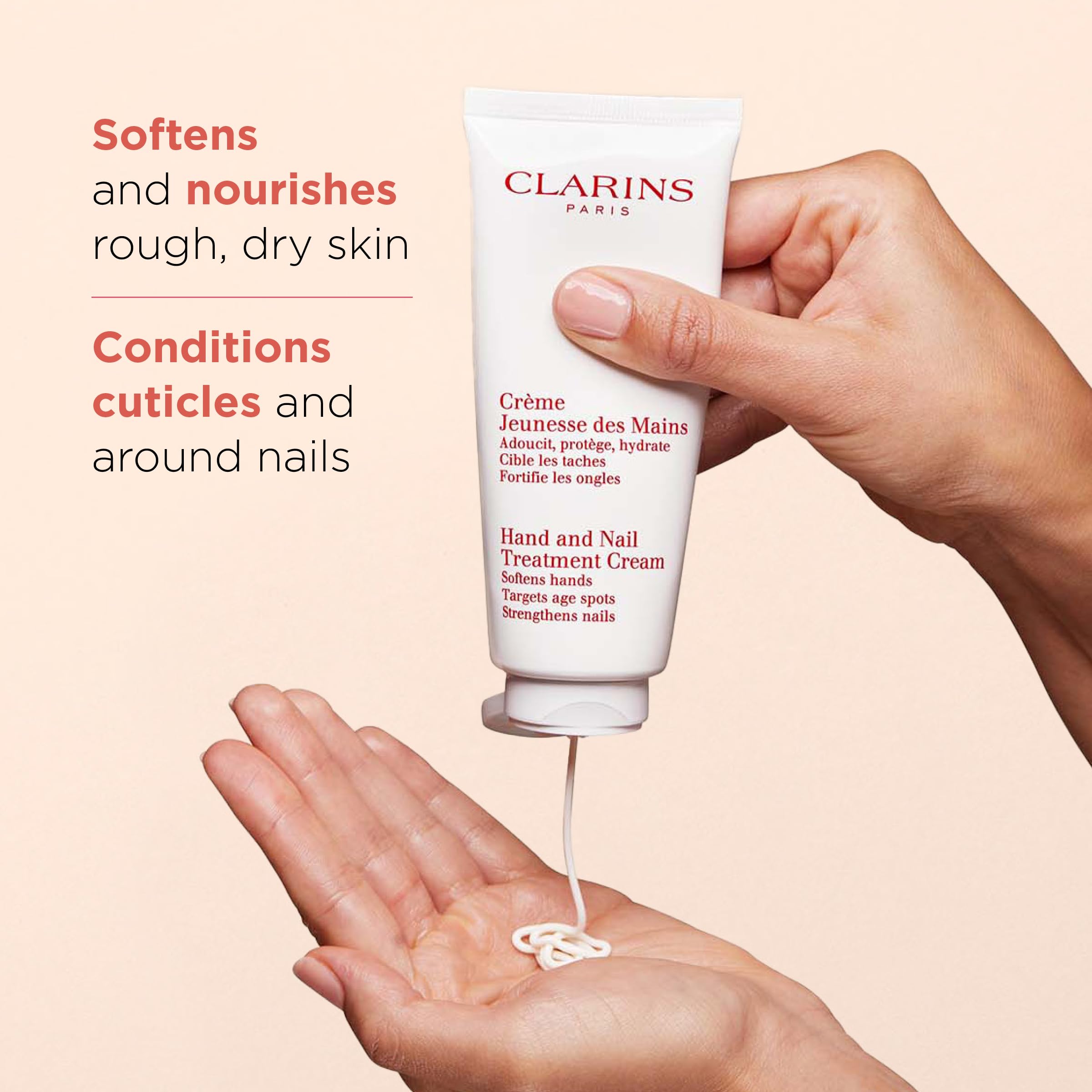 Clarins Hand And Nail Treatment Cream | Award-Winning | Softens, Nourishes And Shields Skin | Strengthens Nails And Conditions C