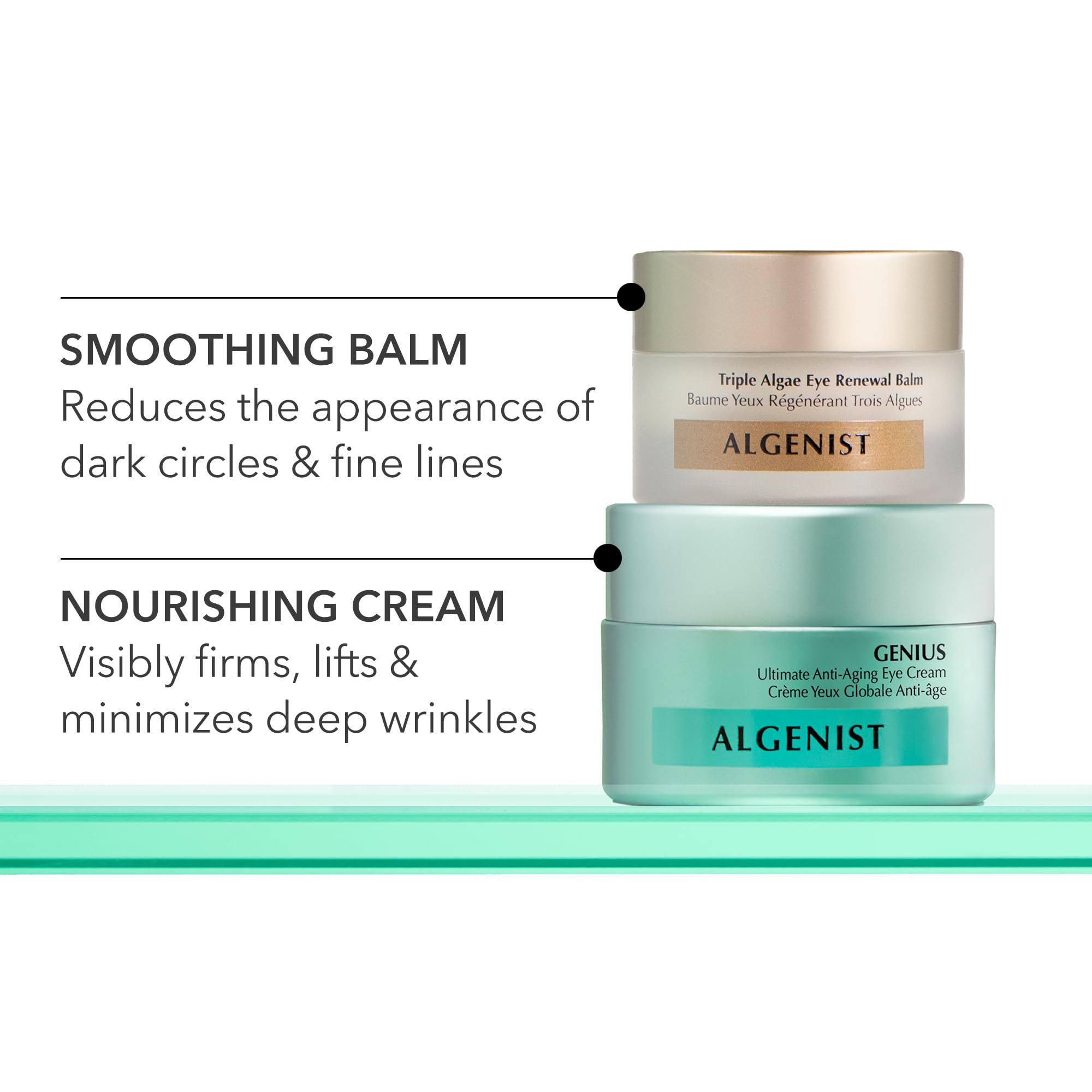 Algenist Triple Algae Eye Renewal Balm - Firming + Smoothing Cream With Alguronic Acid To Help Reduce The Appearance Of Dark Cir