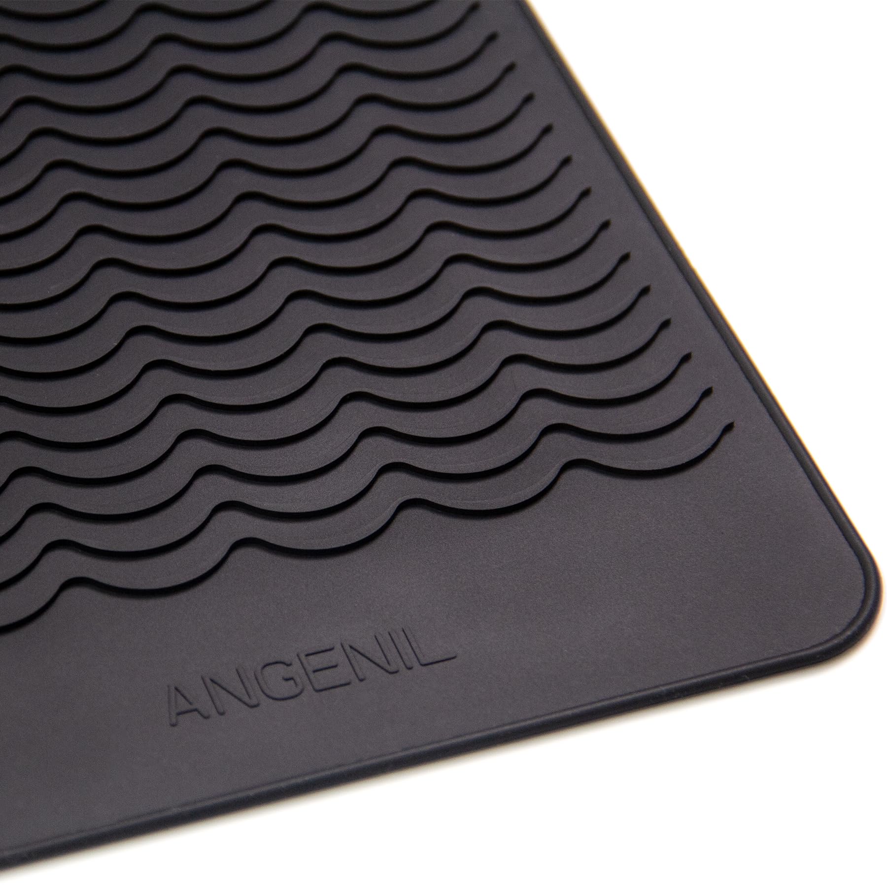 Angenil Large Heat Resistant Silicone Mat Sleeve Pad For Hair Straightener Curling Irons Styling Tools, Titanium Ceramic Flat Ir