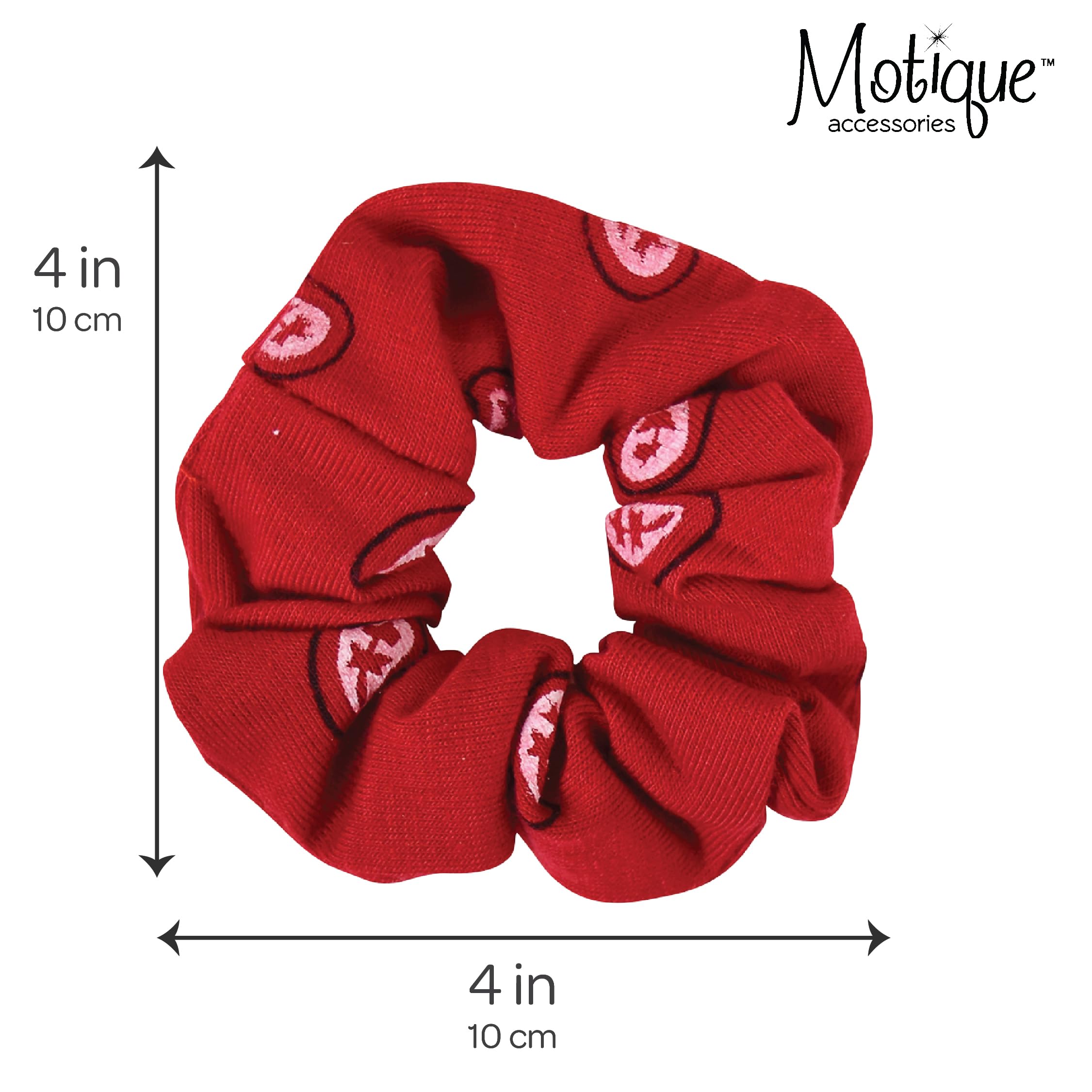 Bandana Scrunchies Cotton Hair Bobble - Set of 2 (Red)