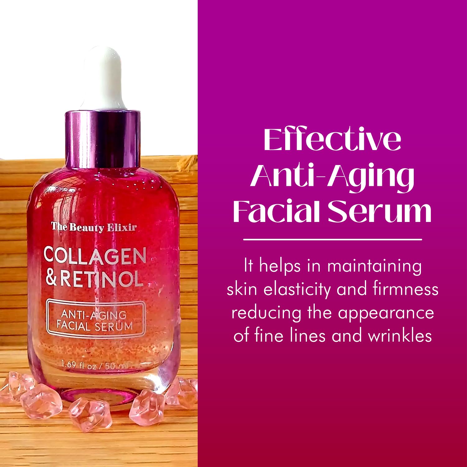 Collagen & Retinol Serum For Face - Anti Aging, Restoring, Smoothing & Hydrating Face Serum - Reduces Fine Lines & Wrinkles - Sk