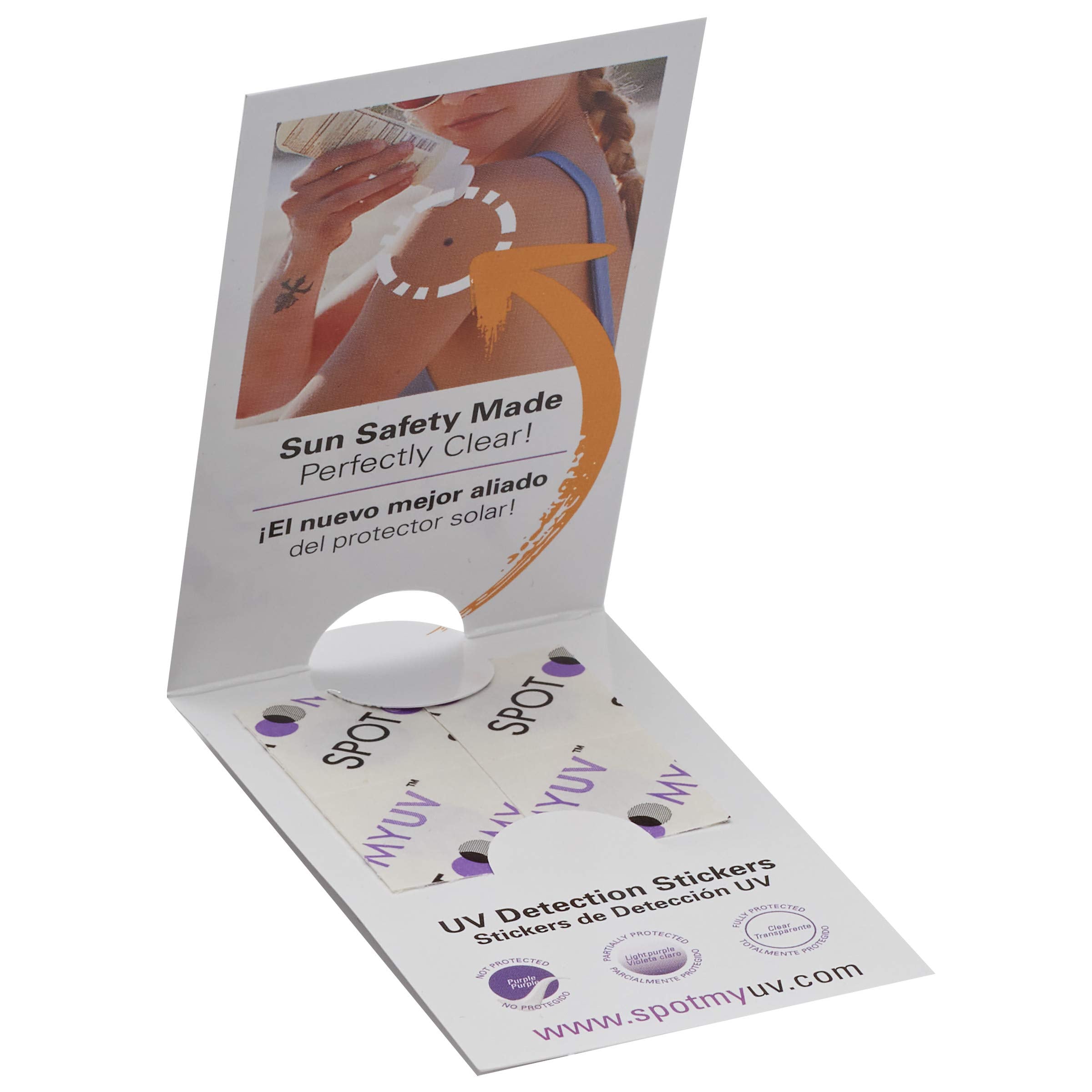 Spotmyuv Uv Detection Stickers For Sunscreen With Patented Dermatrue Spf Sensing Technology | Know When To Reapply Sunscreen To