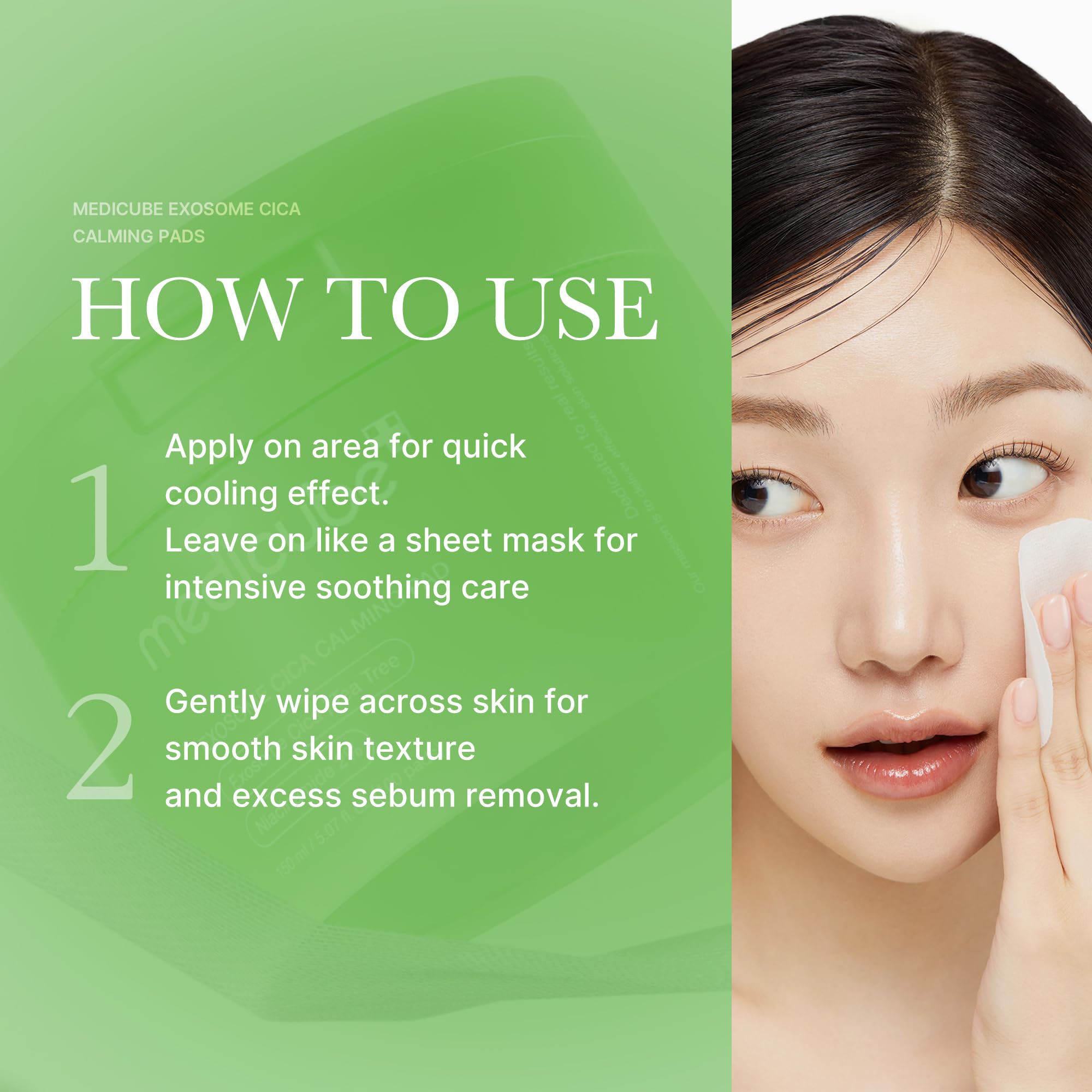 Medicube Exosome Cica Tea Tree Calming Toner Pads For Sensitive Skin With Centella Asiatica Help Reduce Redness & Breakouts. Low