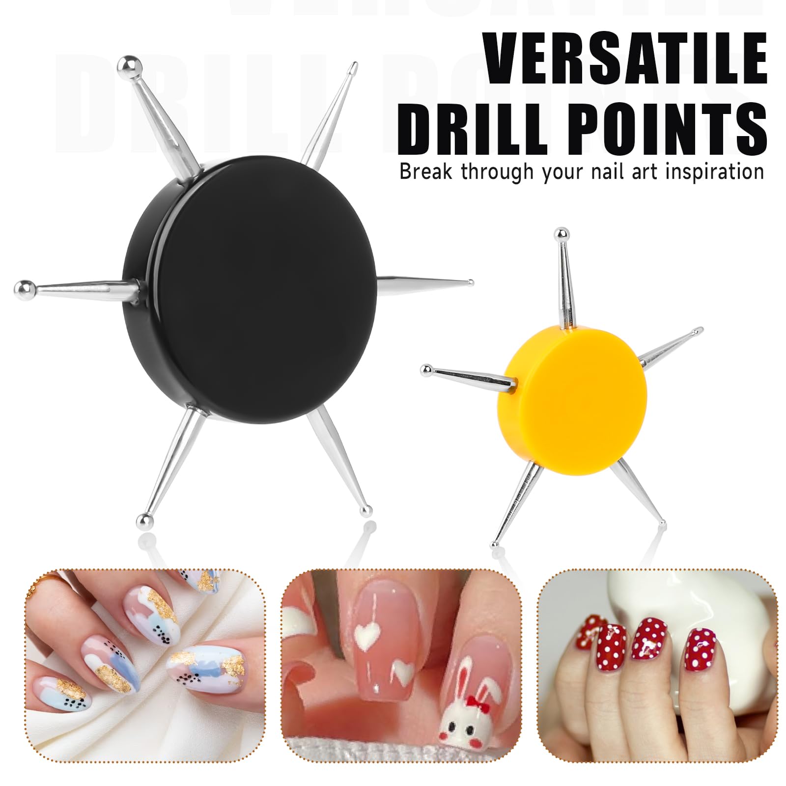 2Pcs Nail Dotting Tool Set, Circular Nail Art Dotting Tools, 12 Sizes Nail Design Dotting Pen, Multipurpose Manicure Pen For Pat